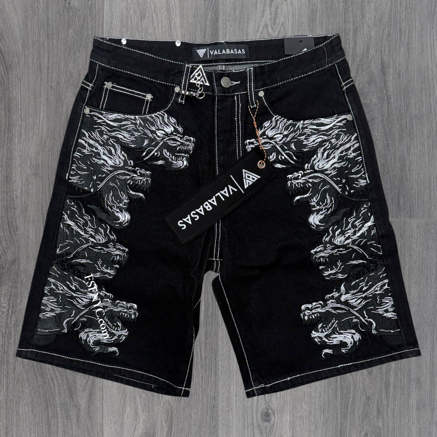 Valabasas - Tuski Denim Shorts - Jet Black - 1022