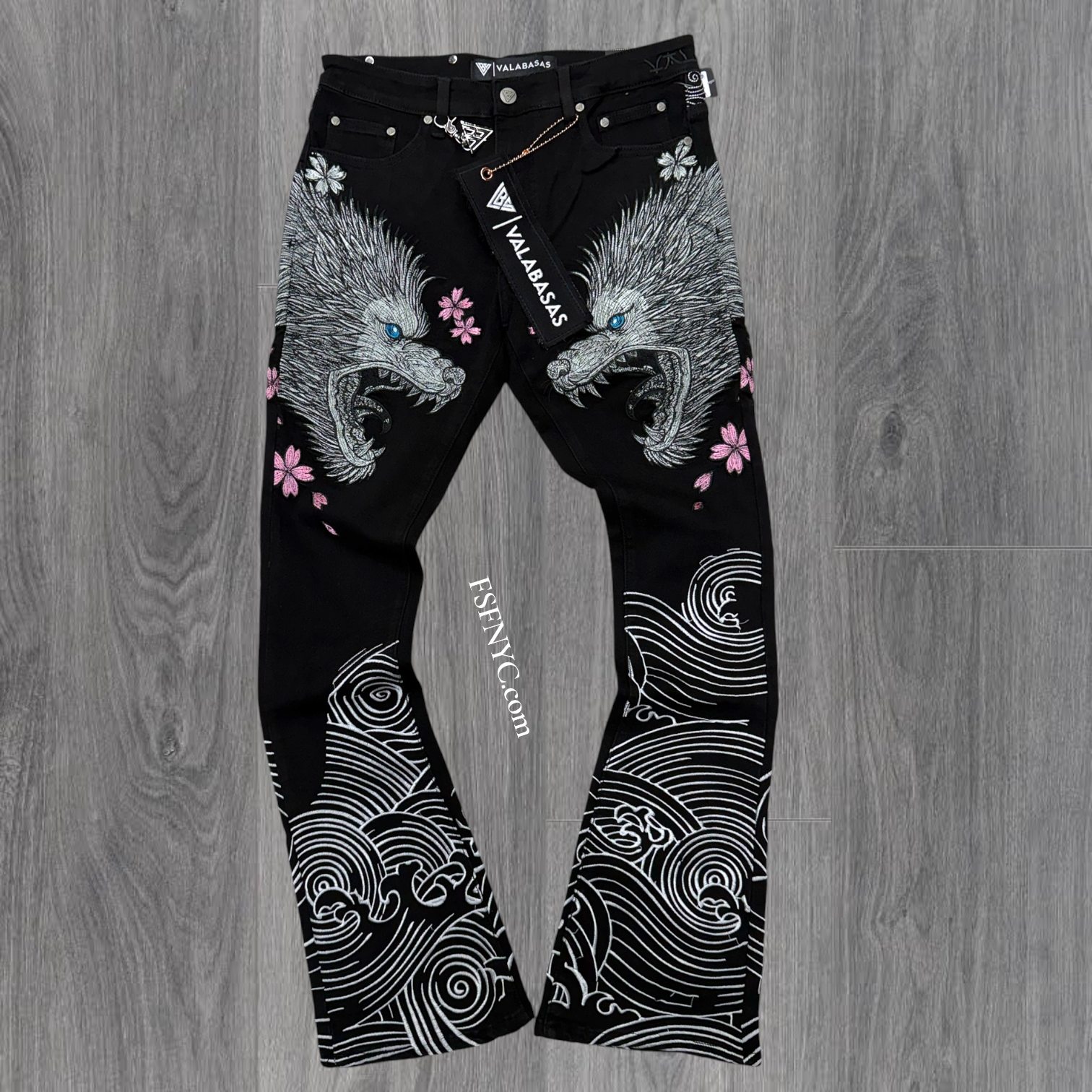 Valabasas - Stacked Tenka Denim - Jet Black - 1127