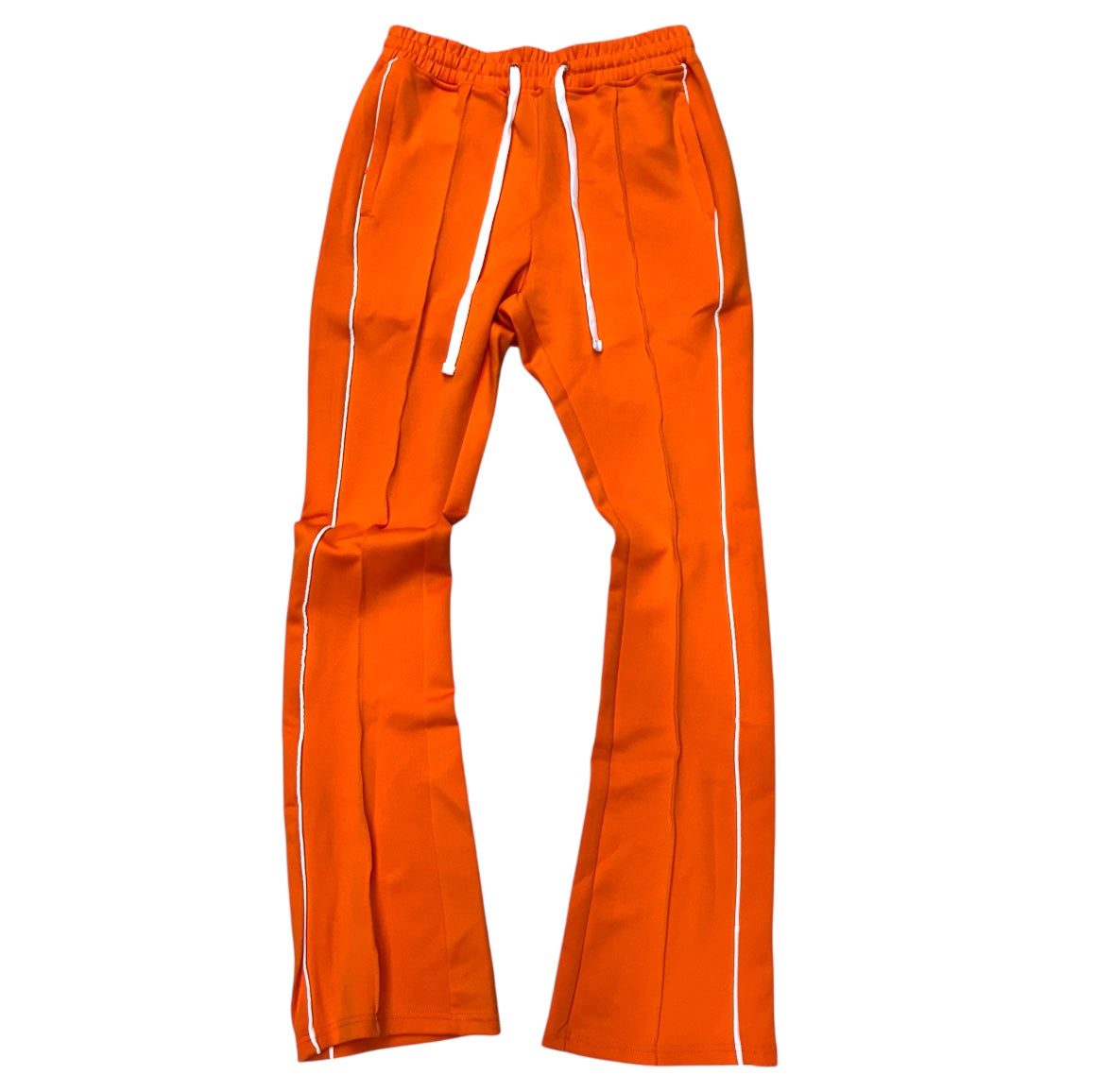 Rebel - Track Stacked Flare Pants  - Orange - 470