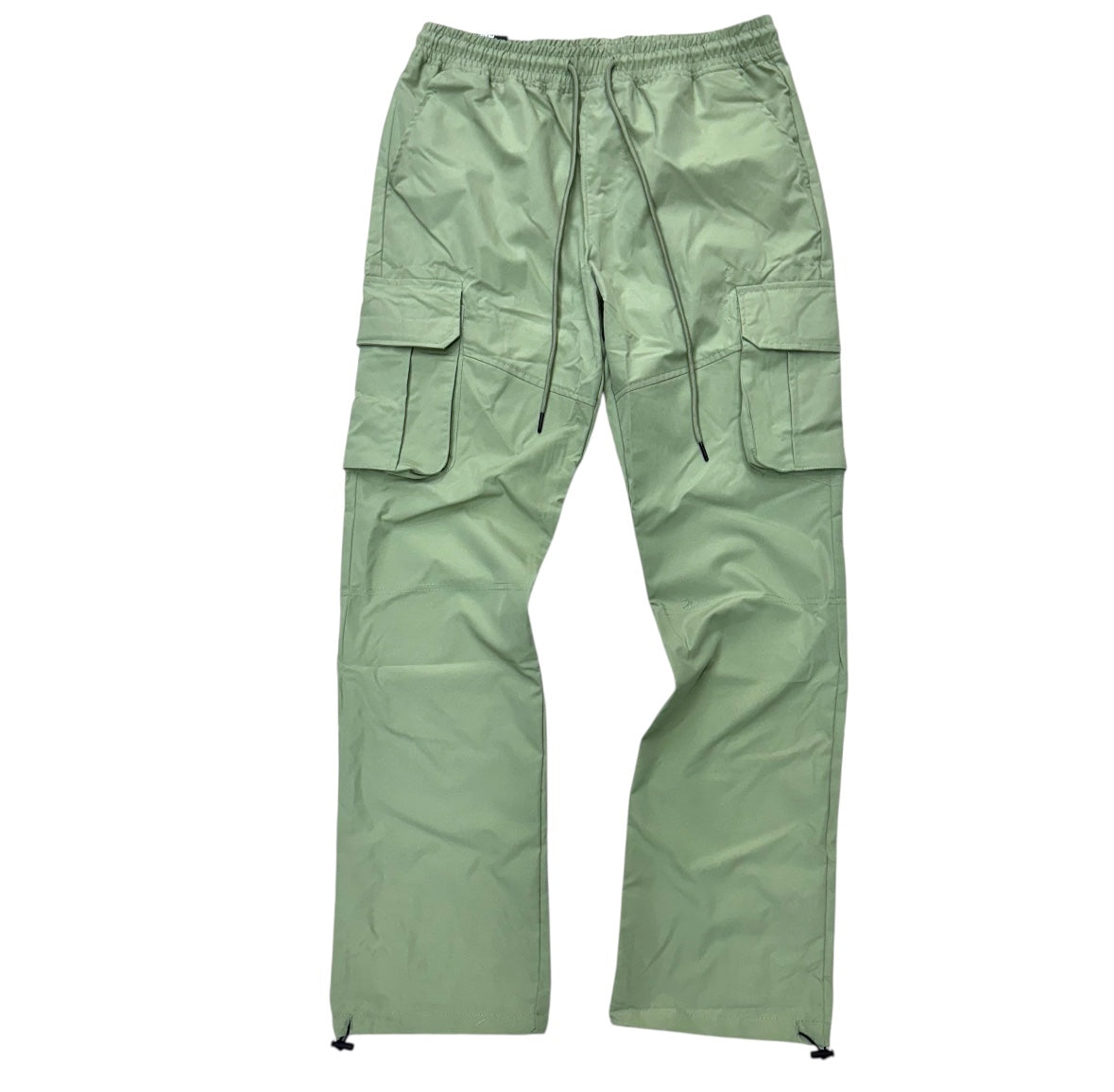 Rebel - Striaght Fit NYLON Cargo PANTS - SAGE - 421