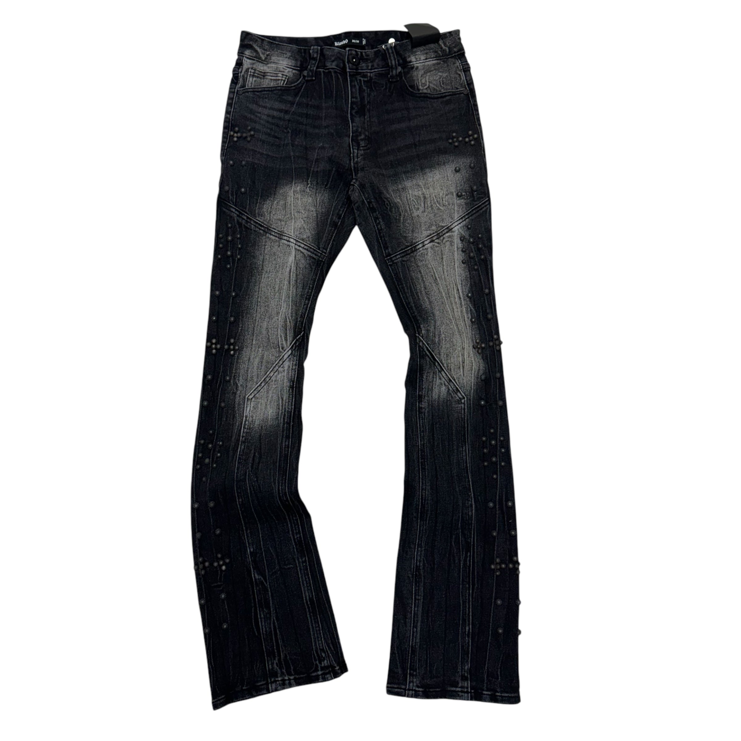 Kloud stacked denim black P24196