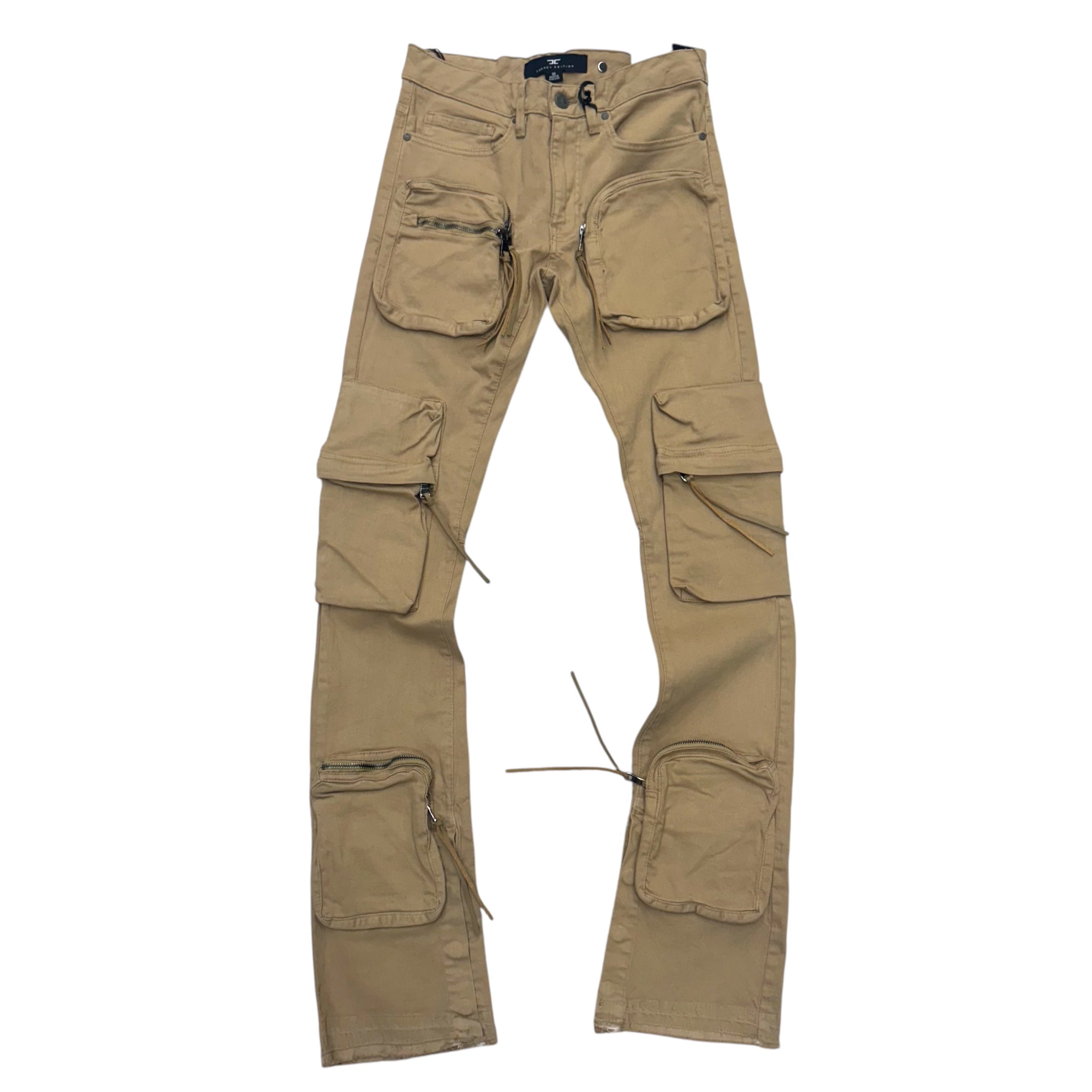 Jc Stacked w cargo 3D pocket 36 inseam Khaki jtf1278