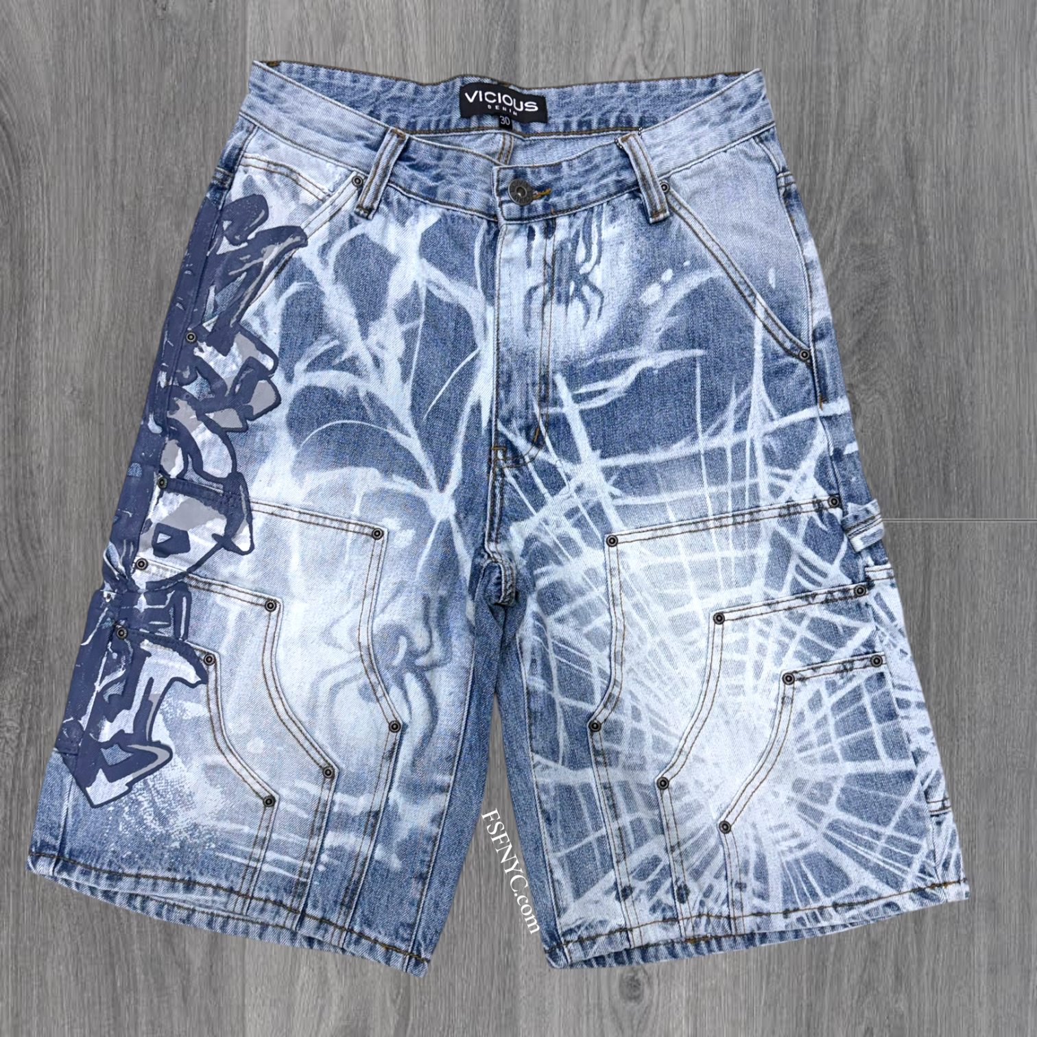 Vicious - Denim Shorts - MD Blue - BC1125