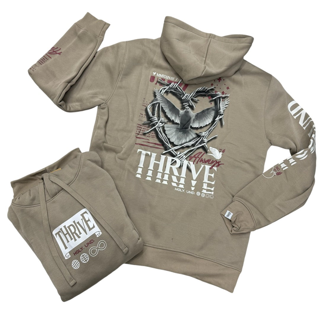 Thrive Hoodie Beige 4559