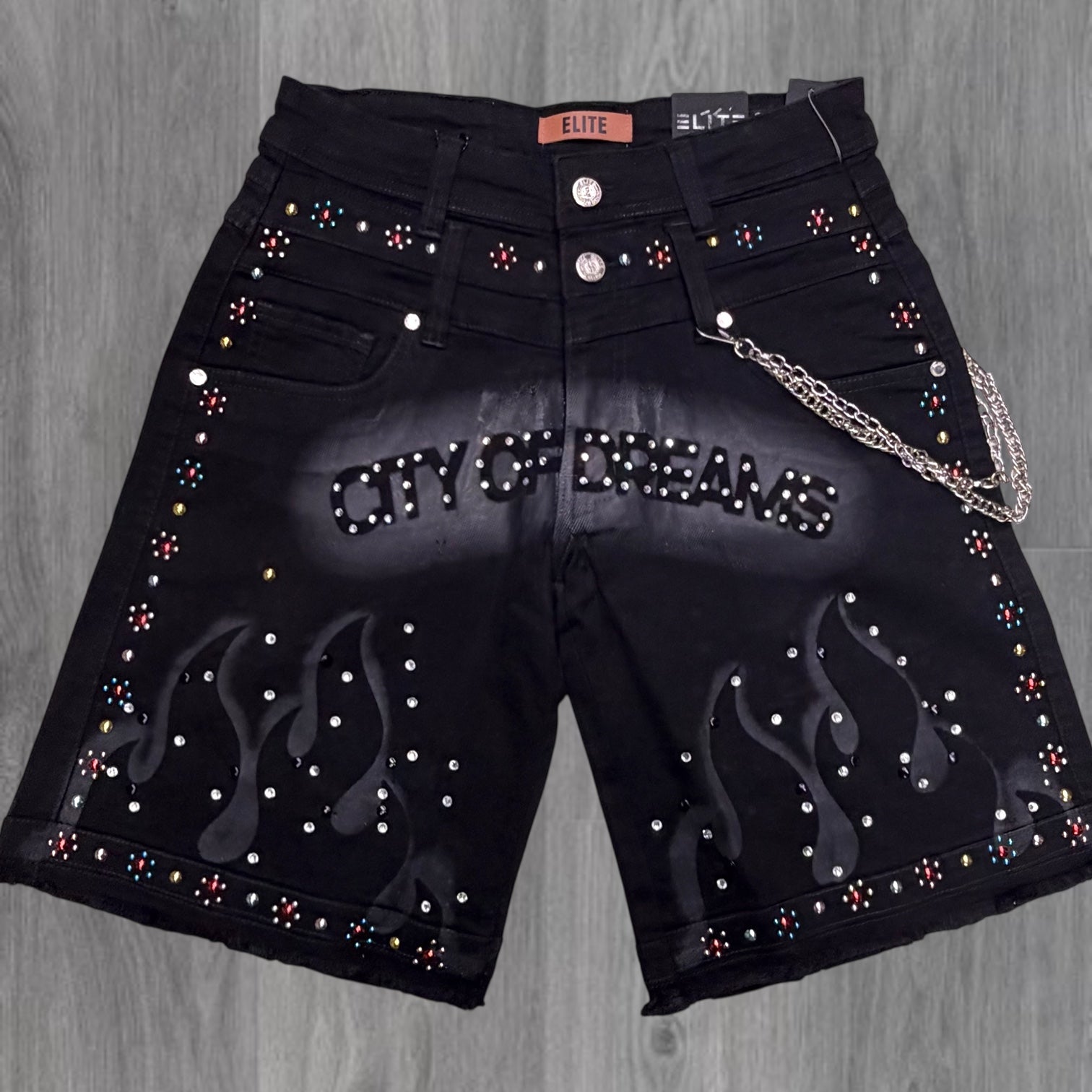 Elite - Dreams Denim Shorts - Black - 19455