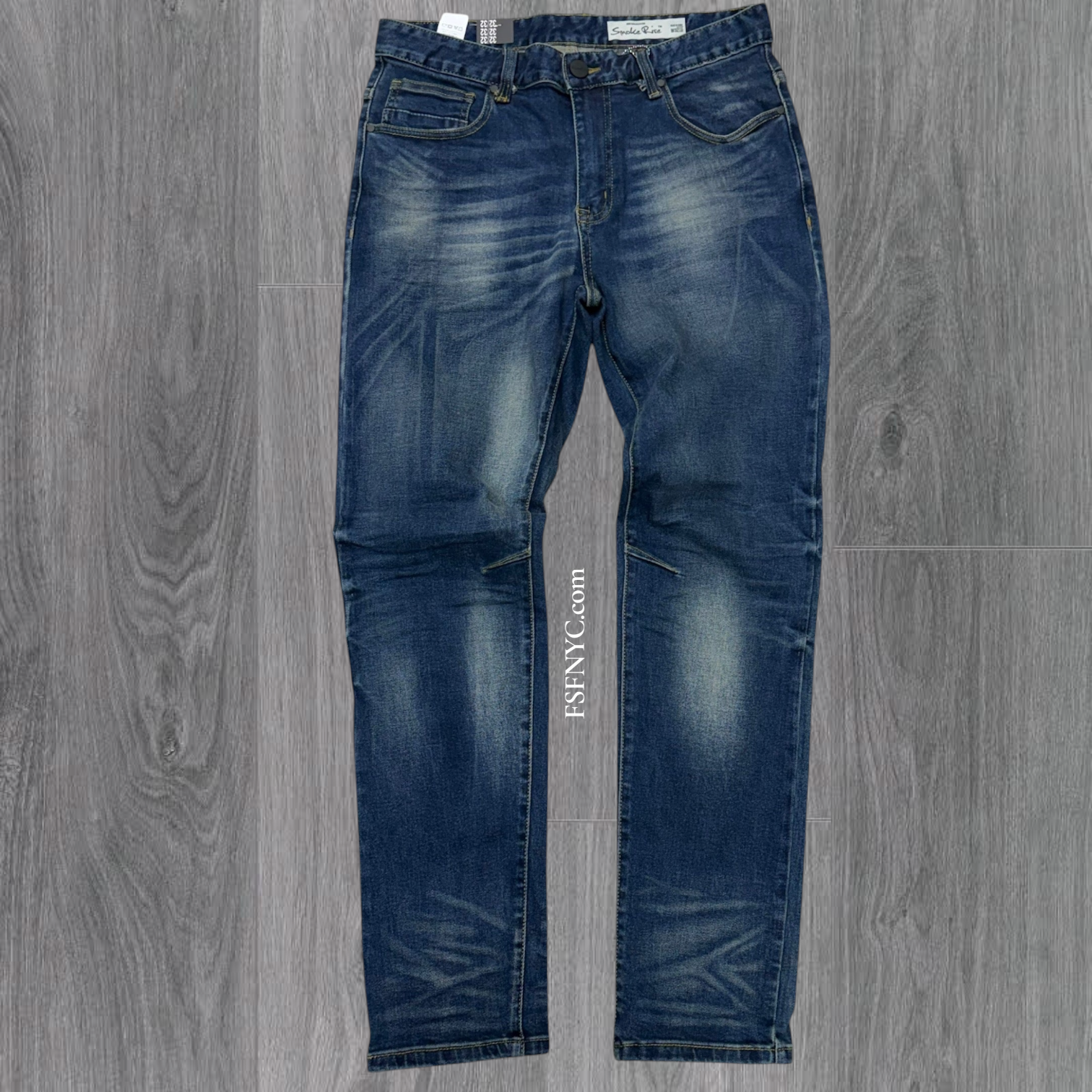 Rise - Essential Slim Fit Washed Jeans - Prestige Blue 102