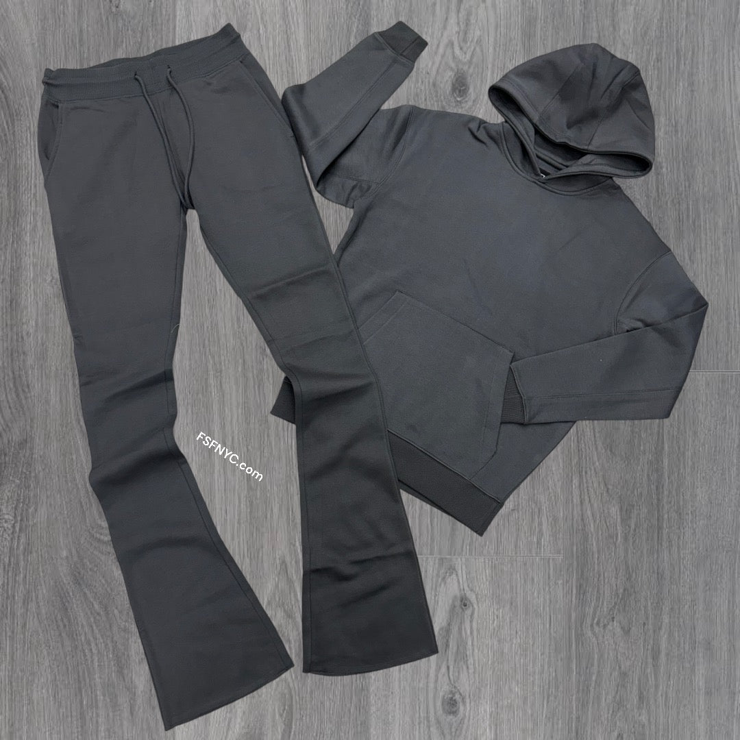 JC Uptown Stacked sweat suit charcoal 8861 8860