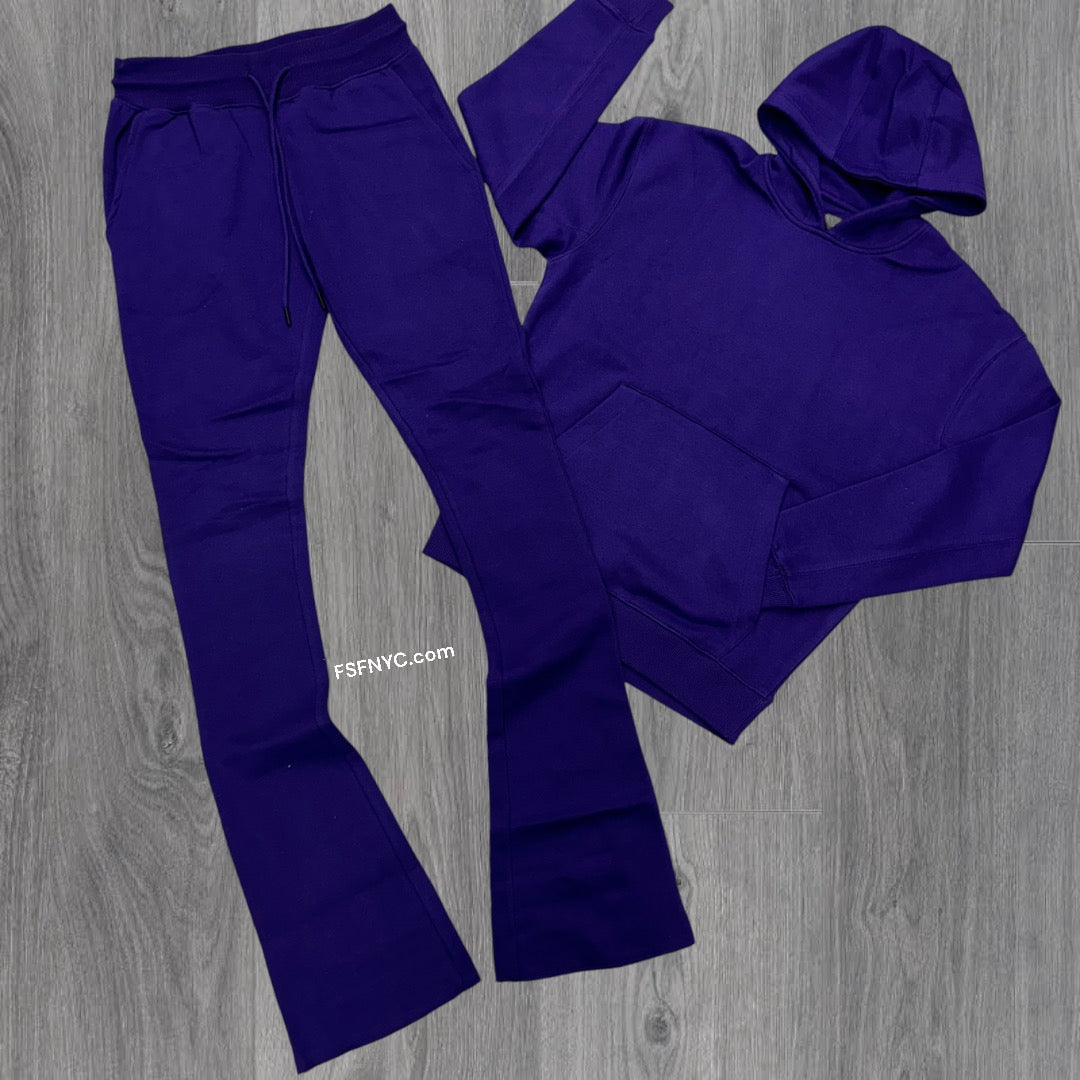 JC Uptown Stacked sweat suit Purple 8861 8860