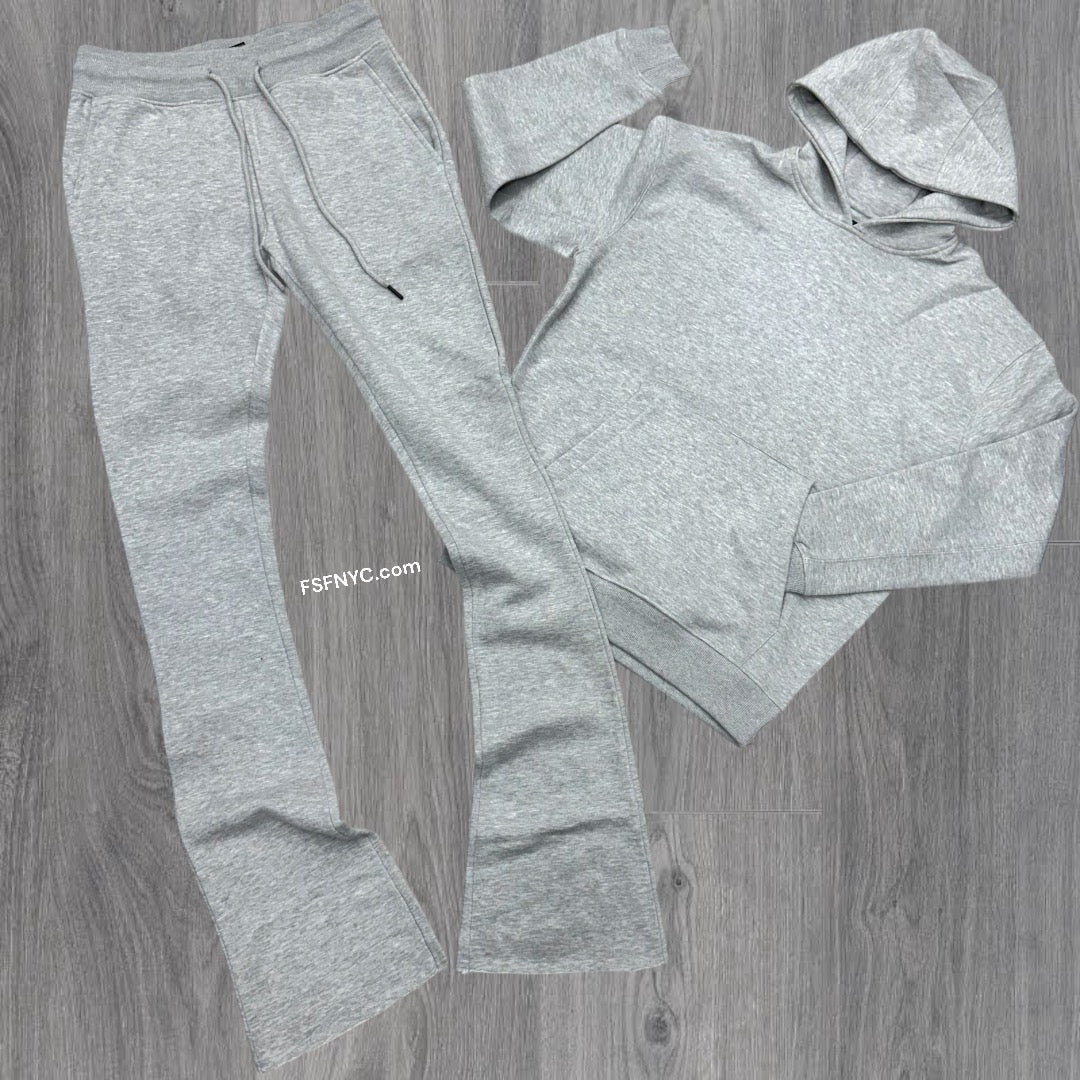 JC Uptown Stacked sweat suit Grey 8861 8860