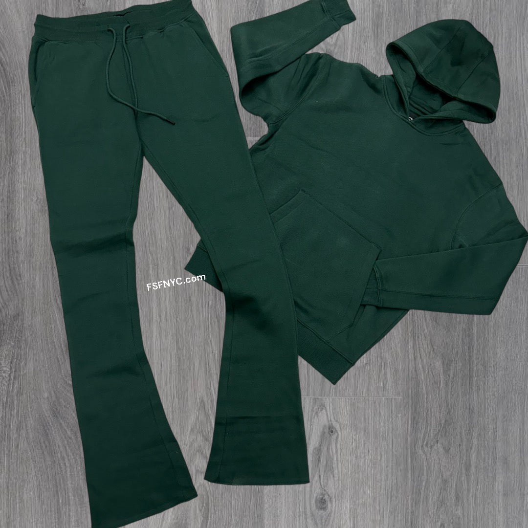 JC Uptown Stacked sweat suit Hunter Green 8861 8860