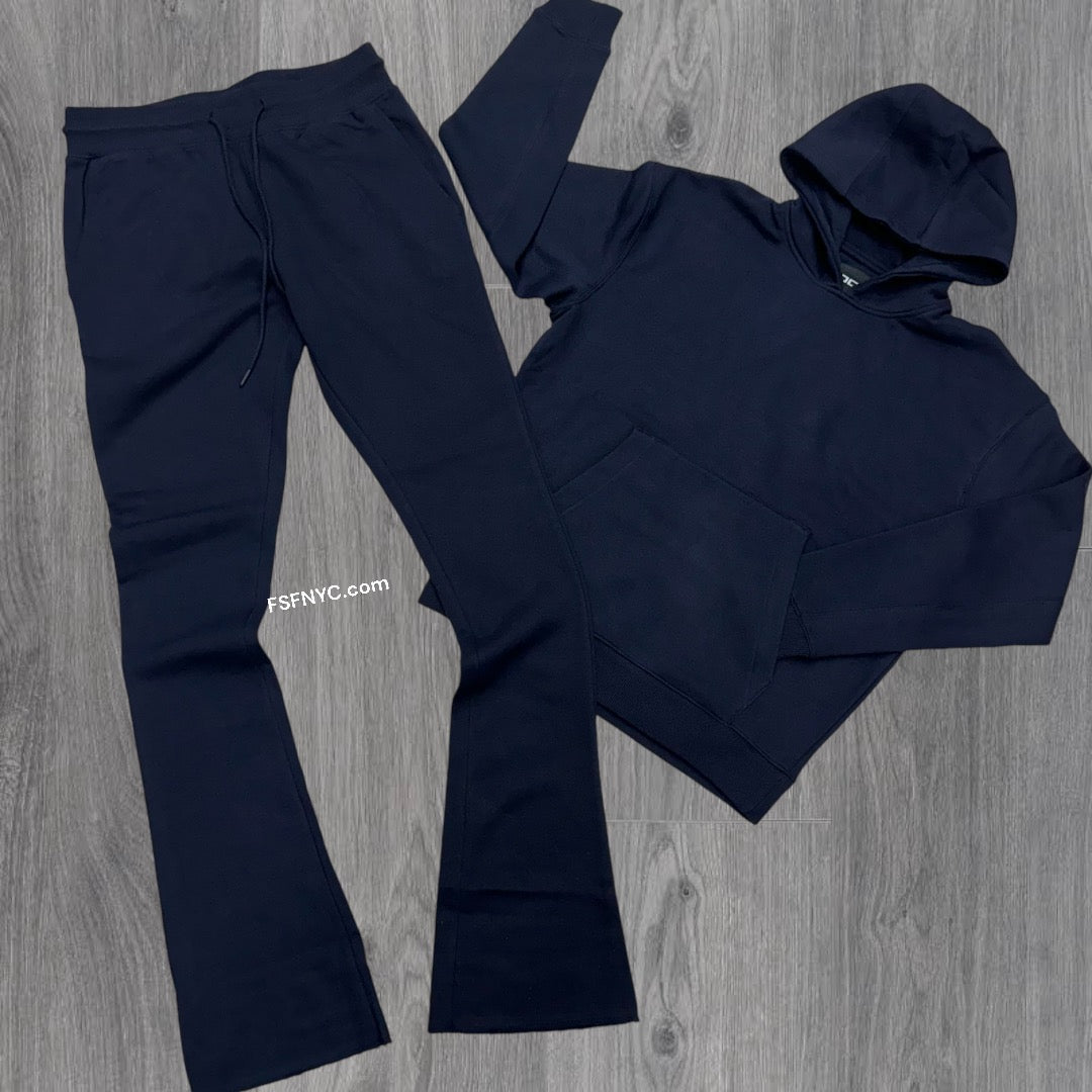 JC Uptown Stacked sweat suit Navy 8861 8860