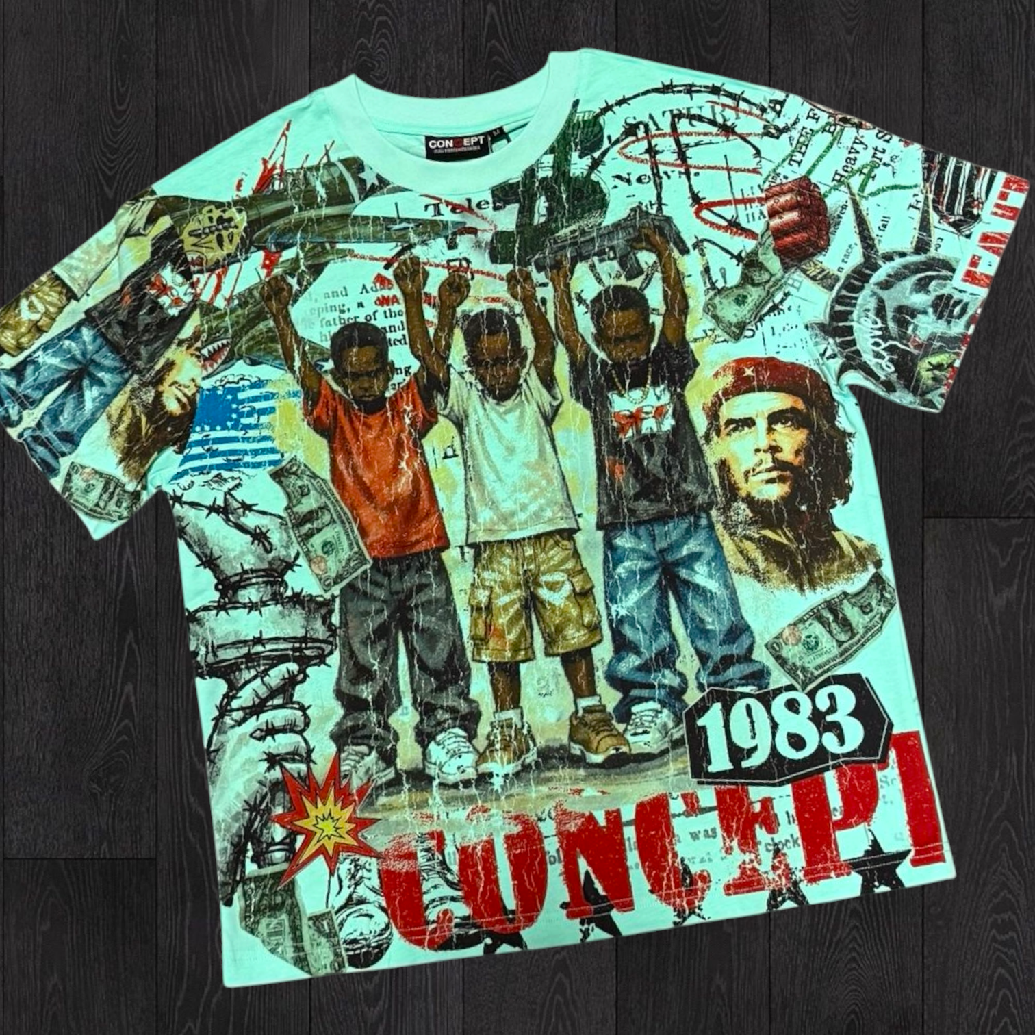 Con -  Over Fear T-shirt - Aqua  - 4 (2)