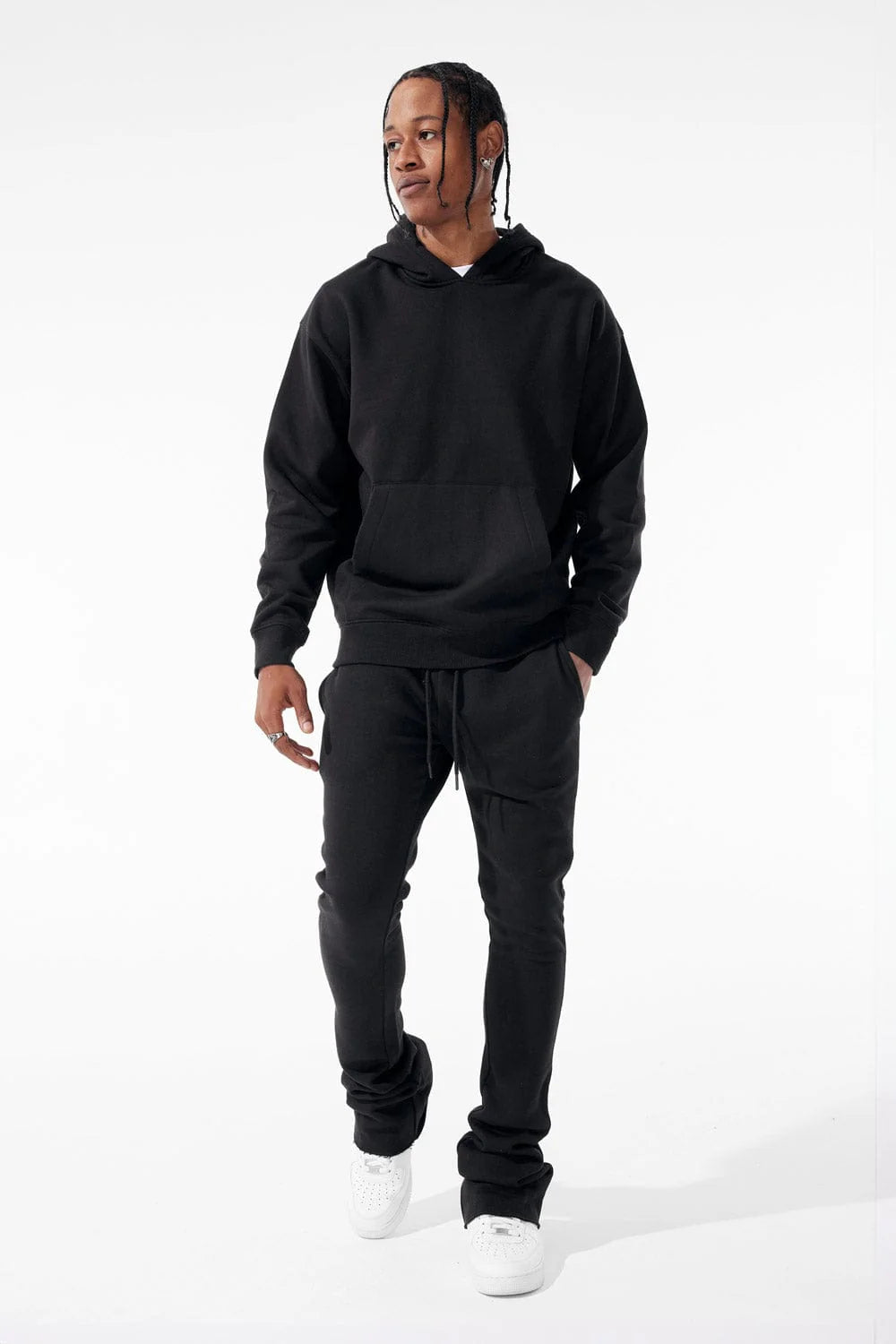 JC Uptown Stacked sweat suit Black 8861 8860