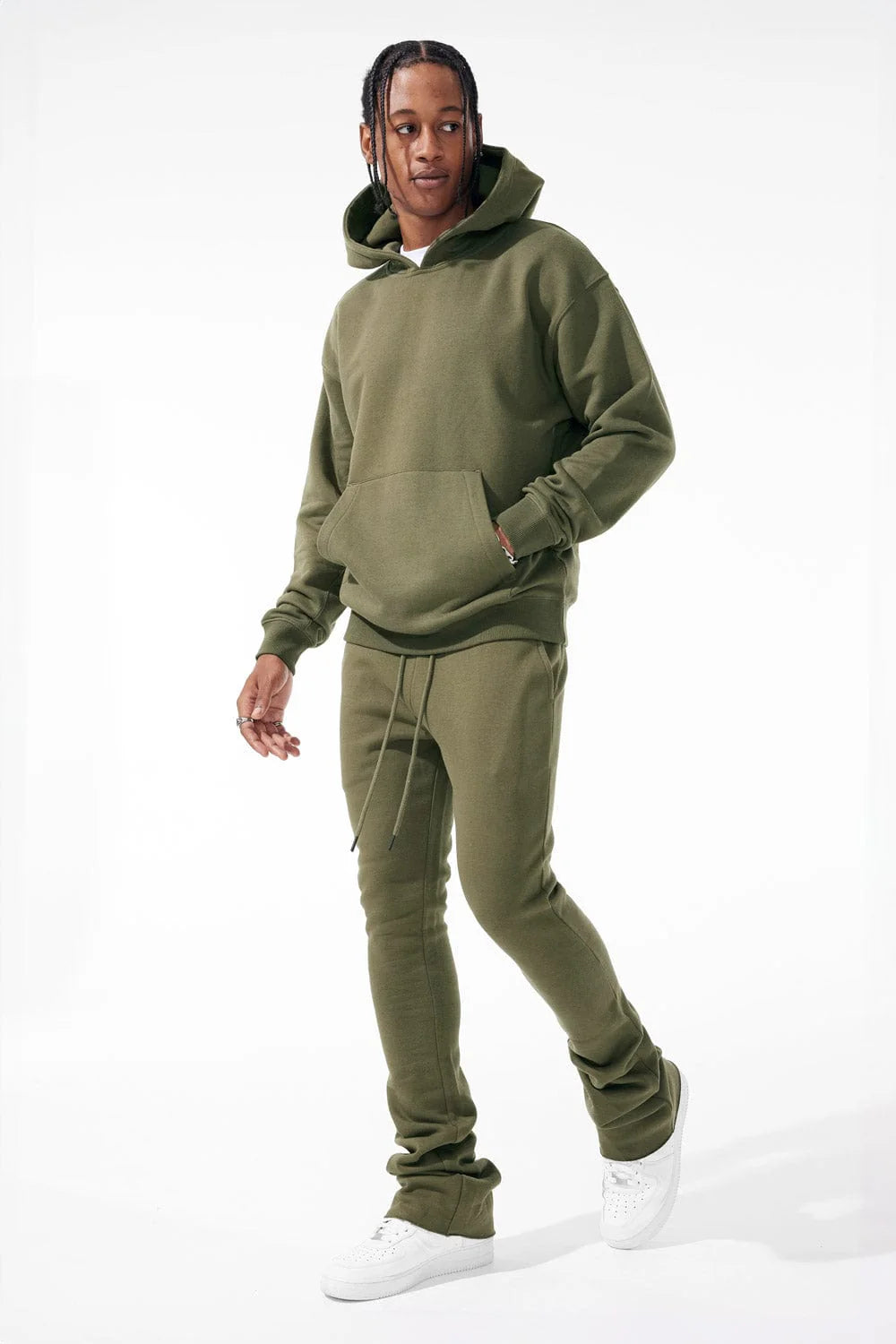 JC Uptown Stacked sweat suit Olive 8861 8860