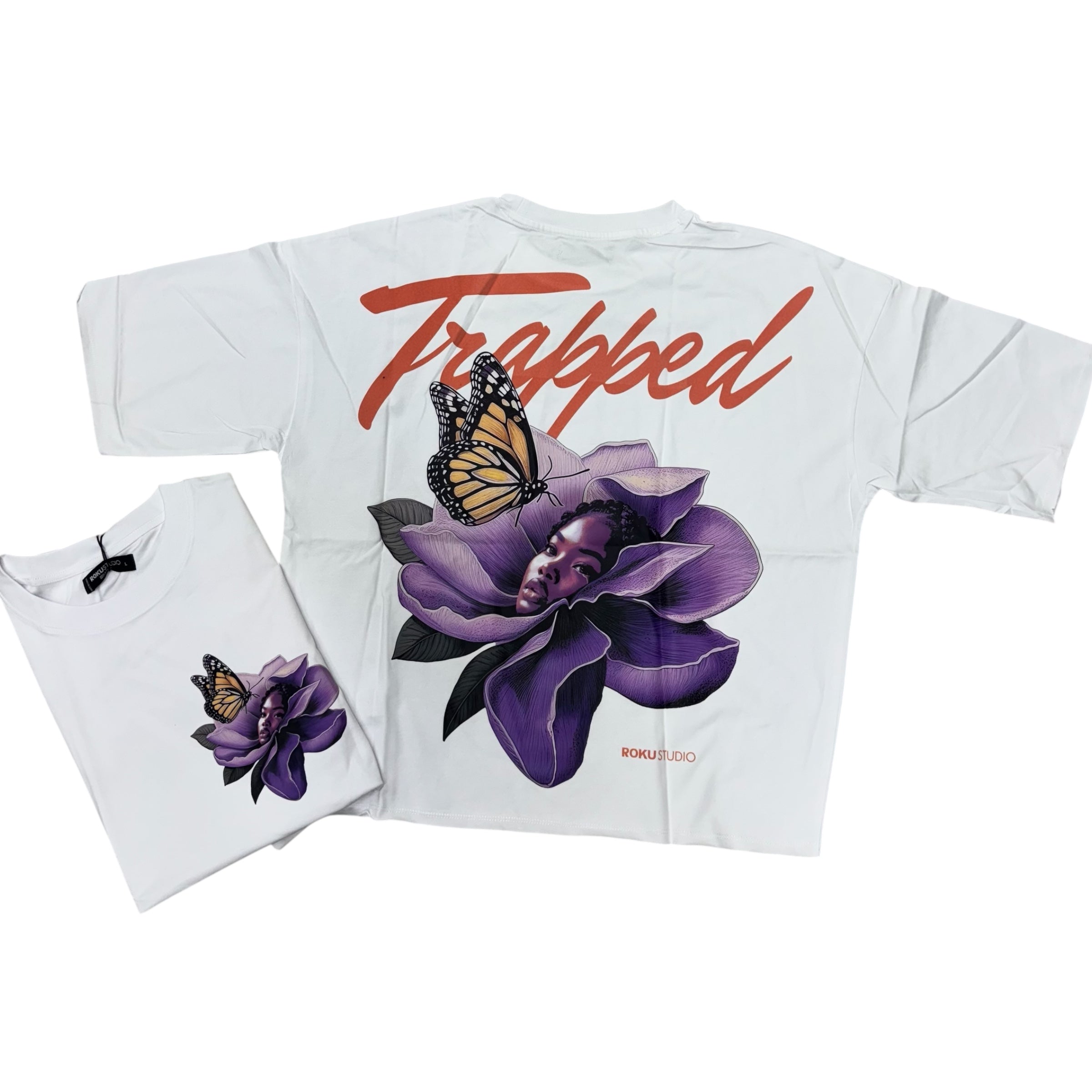Roku Trapped Crop T-shirt White 1648