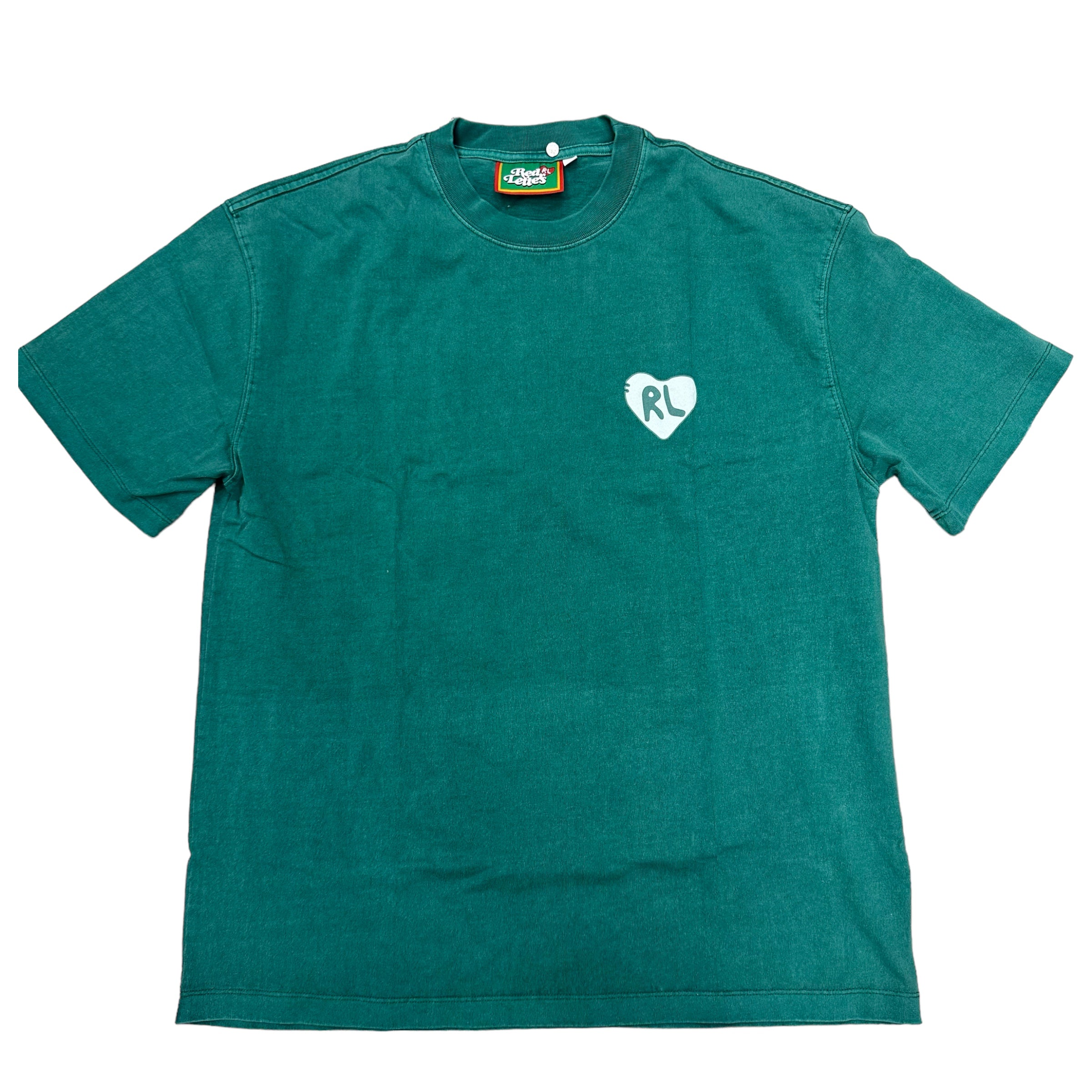 Red Letters vintage OverSize Tee Green