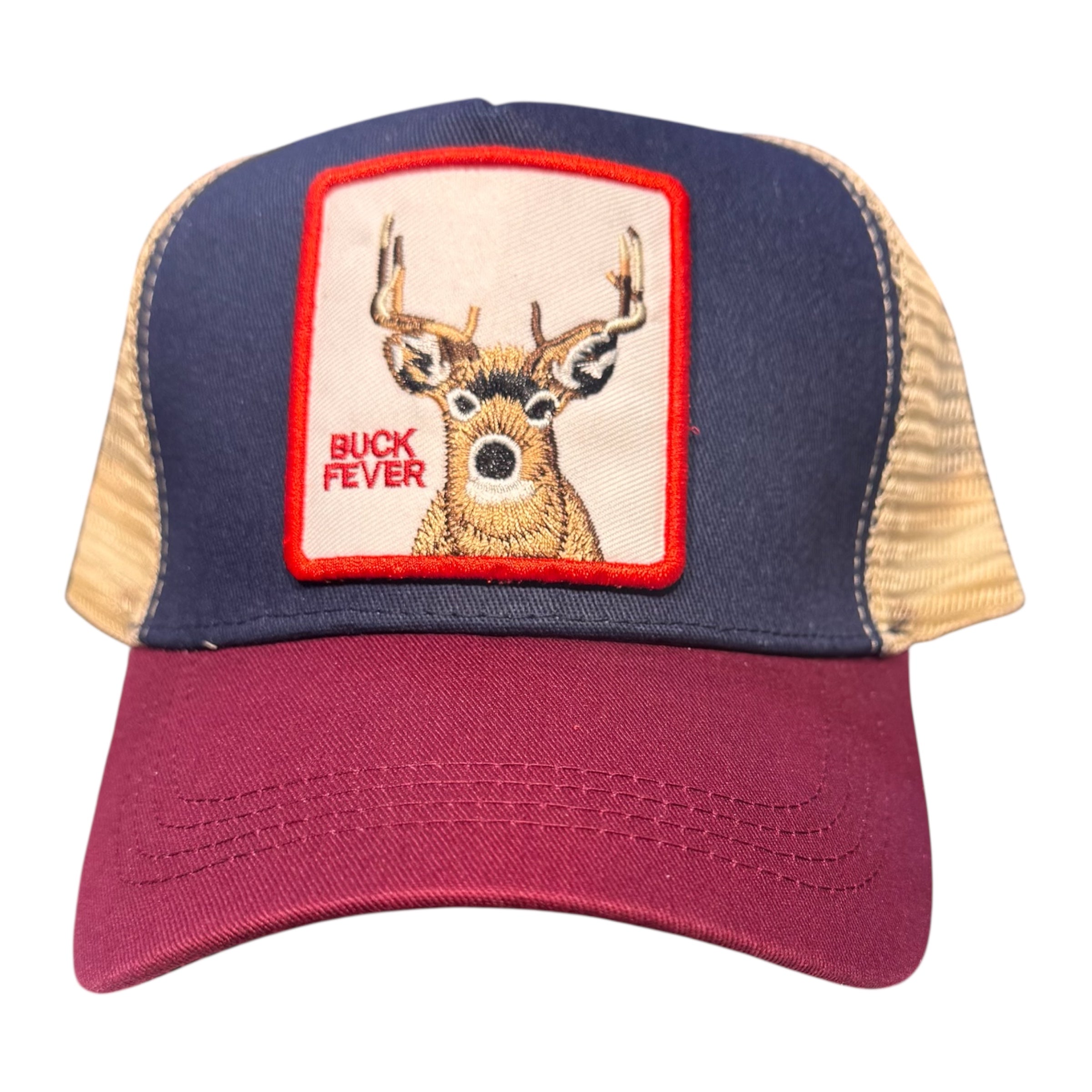 PC Deer Trucker Hat Burgundy/Navy