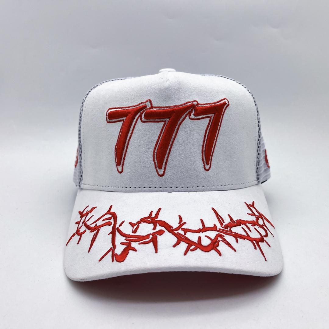 Hudson 777 Trucker Hat SnapBack Red/White