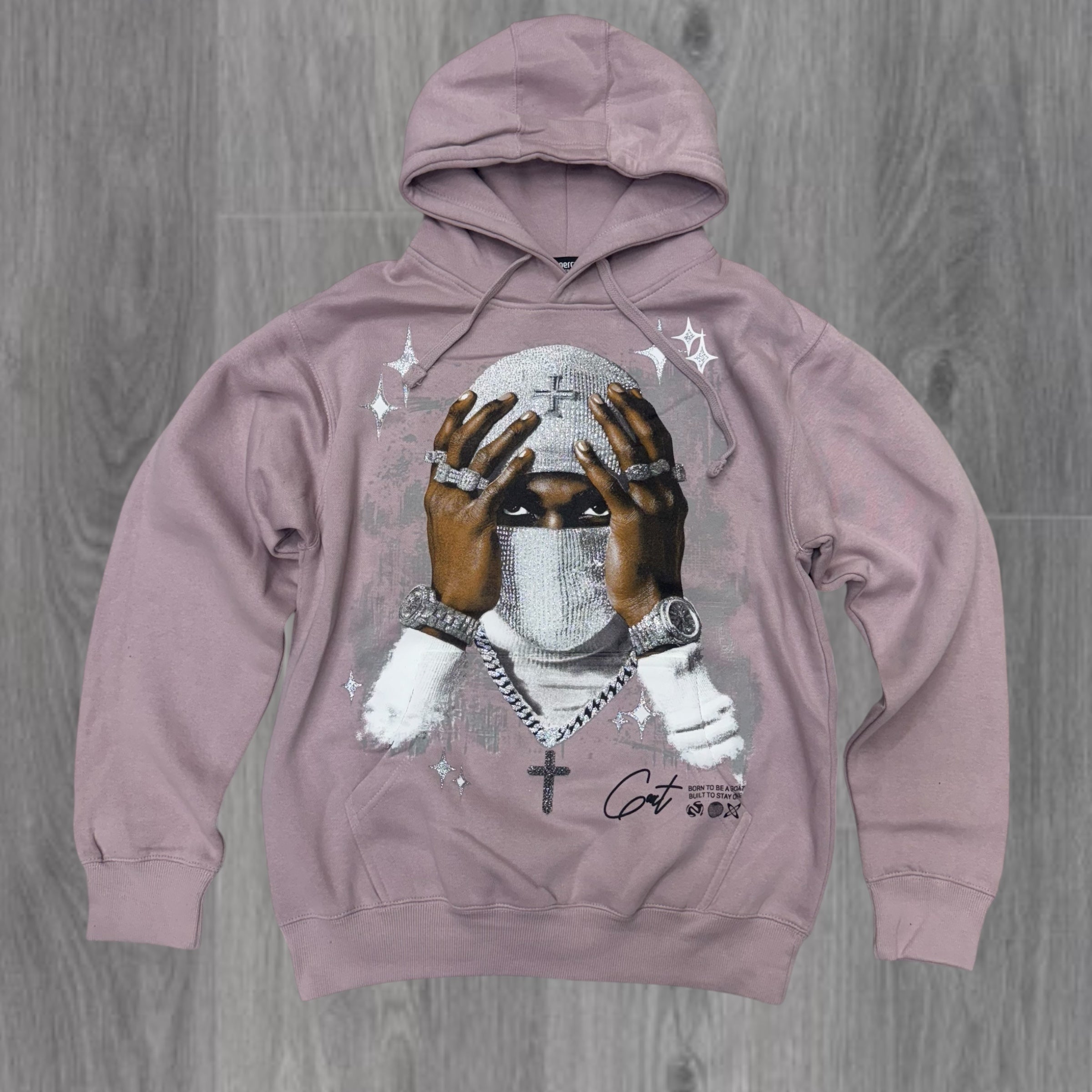 PC - Mask Hoodie - Dusty Pink