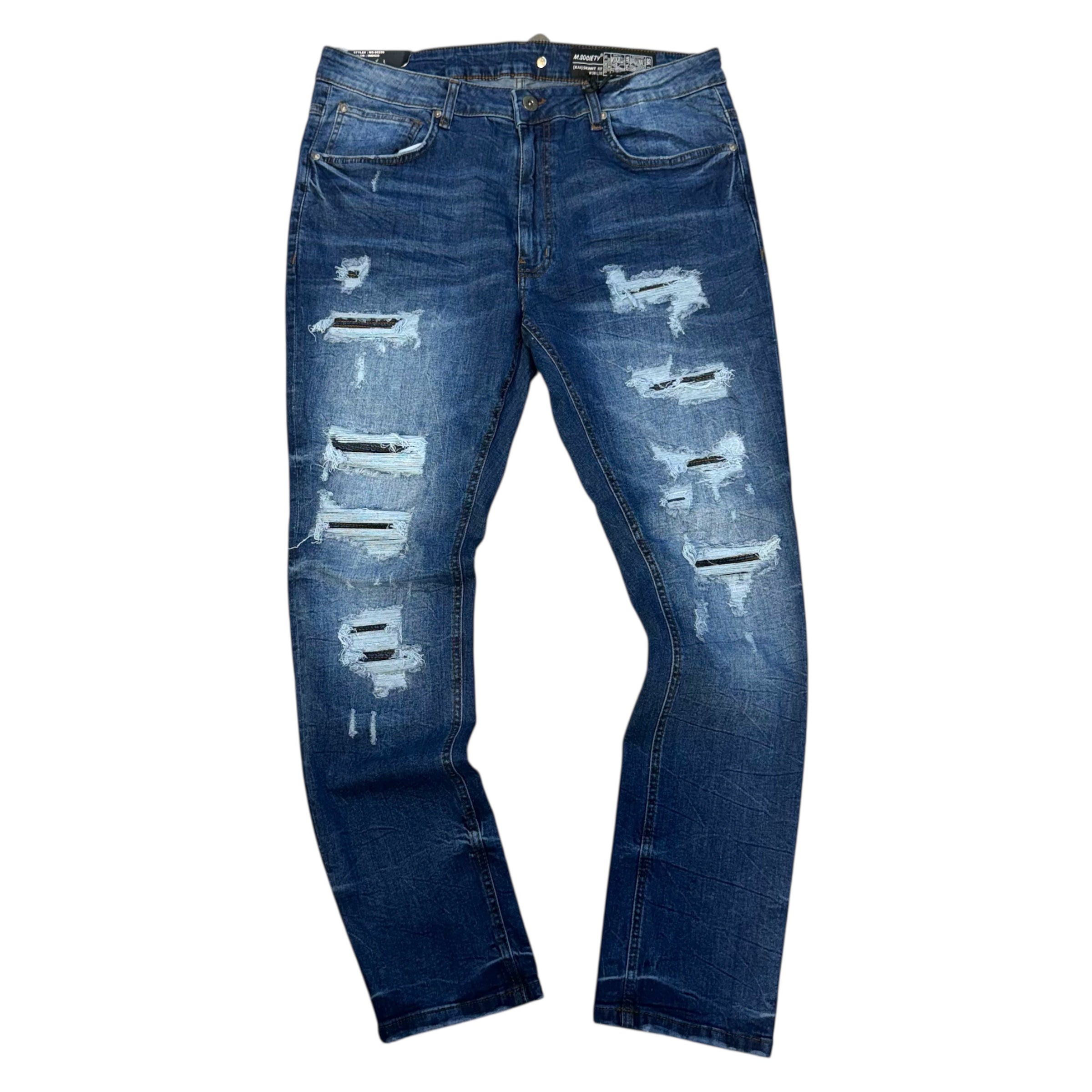 Mischief Rips Skinny Denim 80299 Indgo