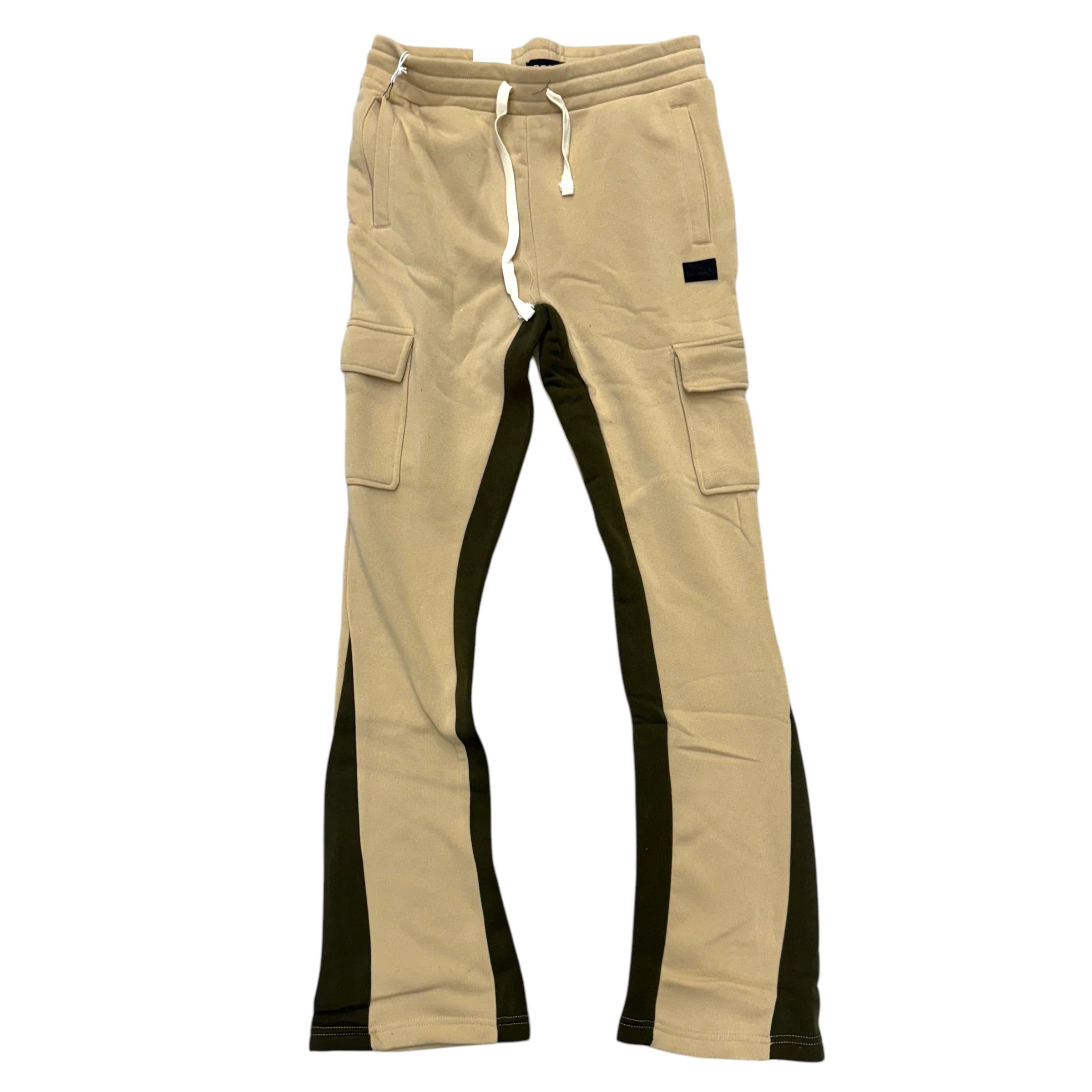 Reason Stacked Cargo sweat Pants Beige SWP05