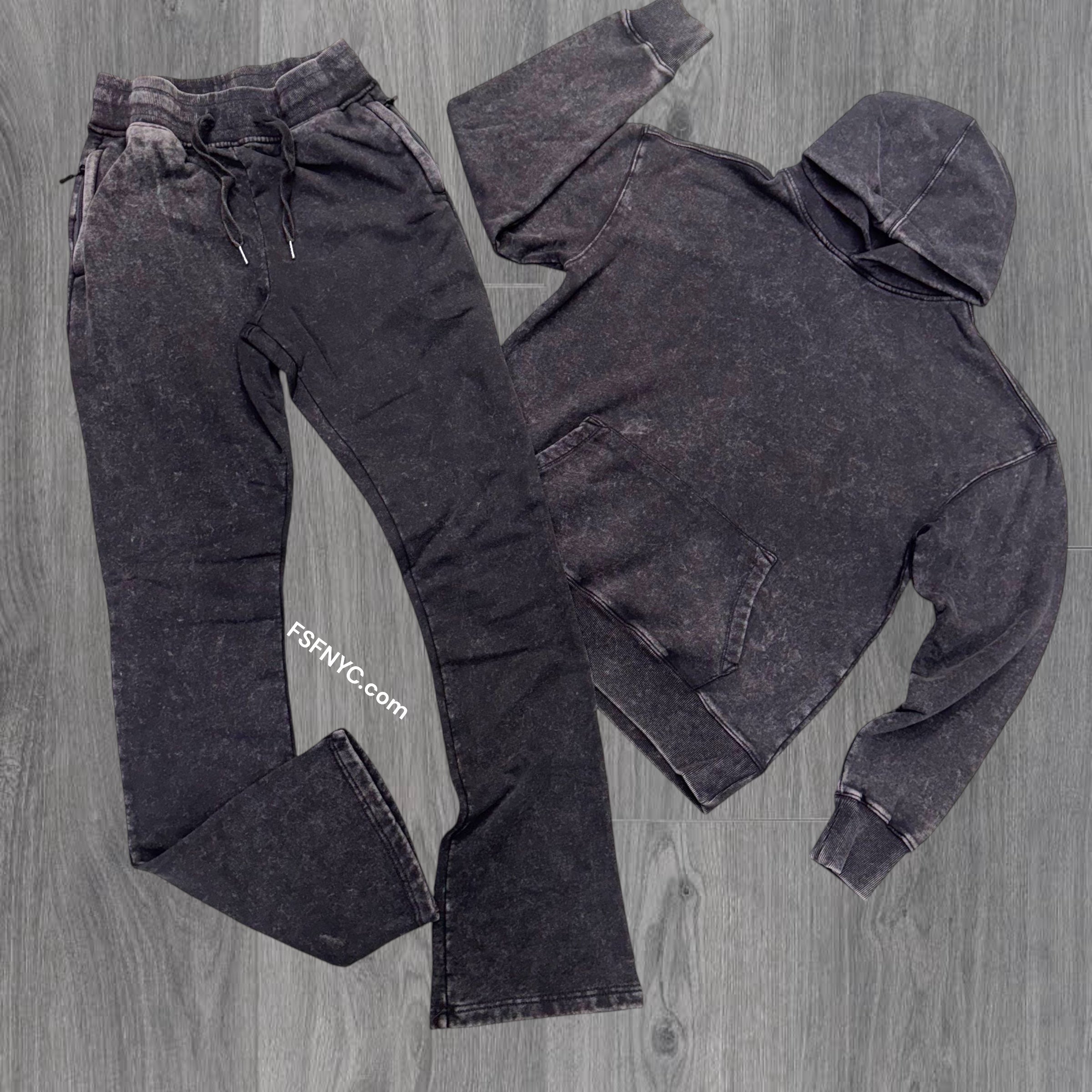 ARM Stacked ACID Heavy Weight SweatSuit Dk.Grey After Dark