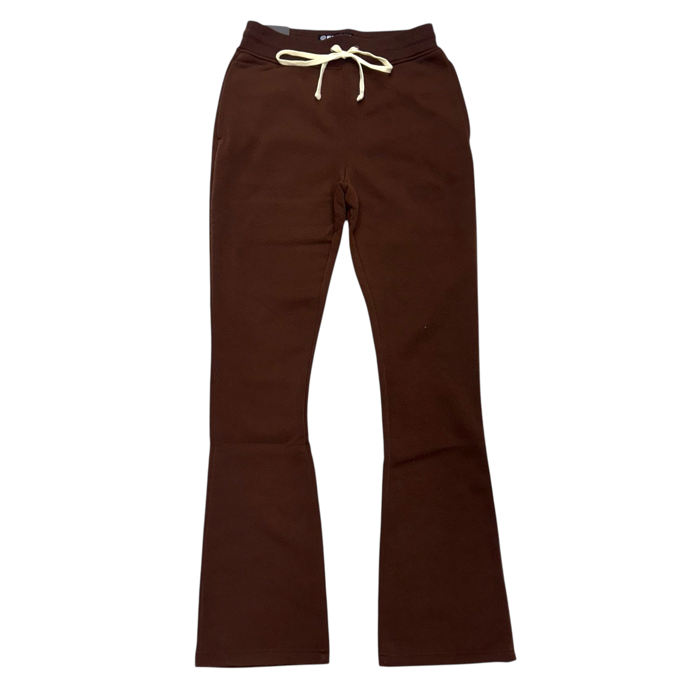 Rebel Stacked Flare Fleece pants Brown 475