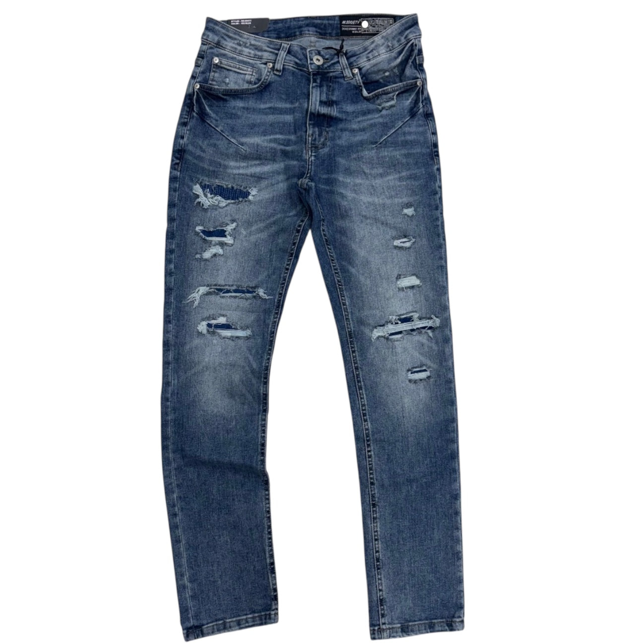 Mischief skinny Rip and repair Denim Ice Blue 80435