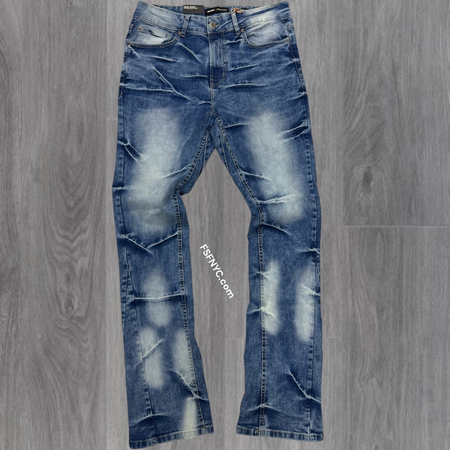 NARR - Stacked Fit Plain Denim - Tint Blue - 80445