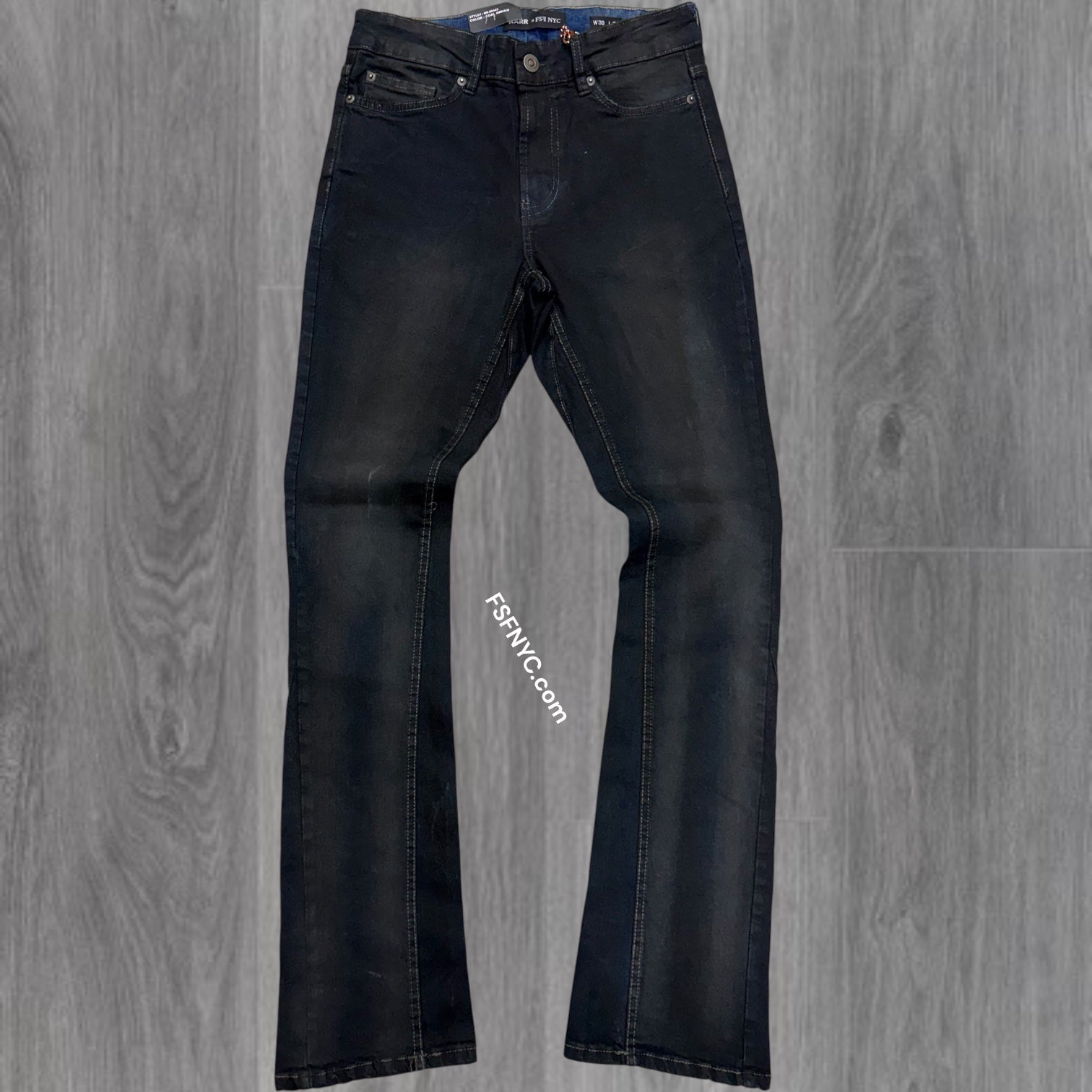 NARR - Stacked Fit Plain Denim - Coal Indigo - 80445