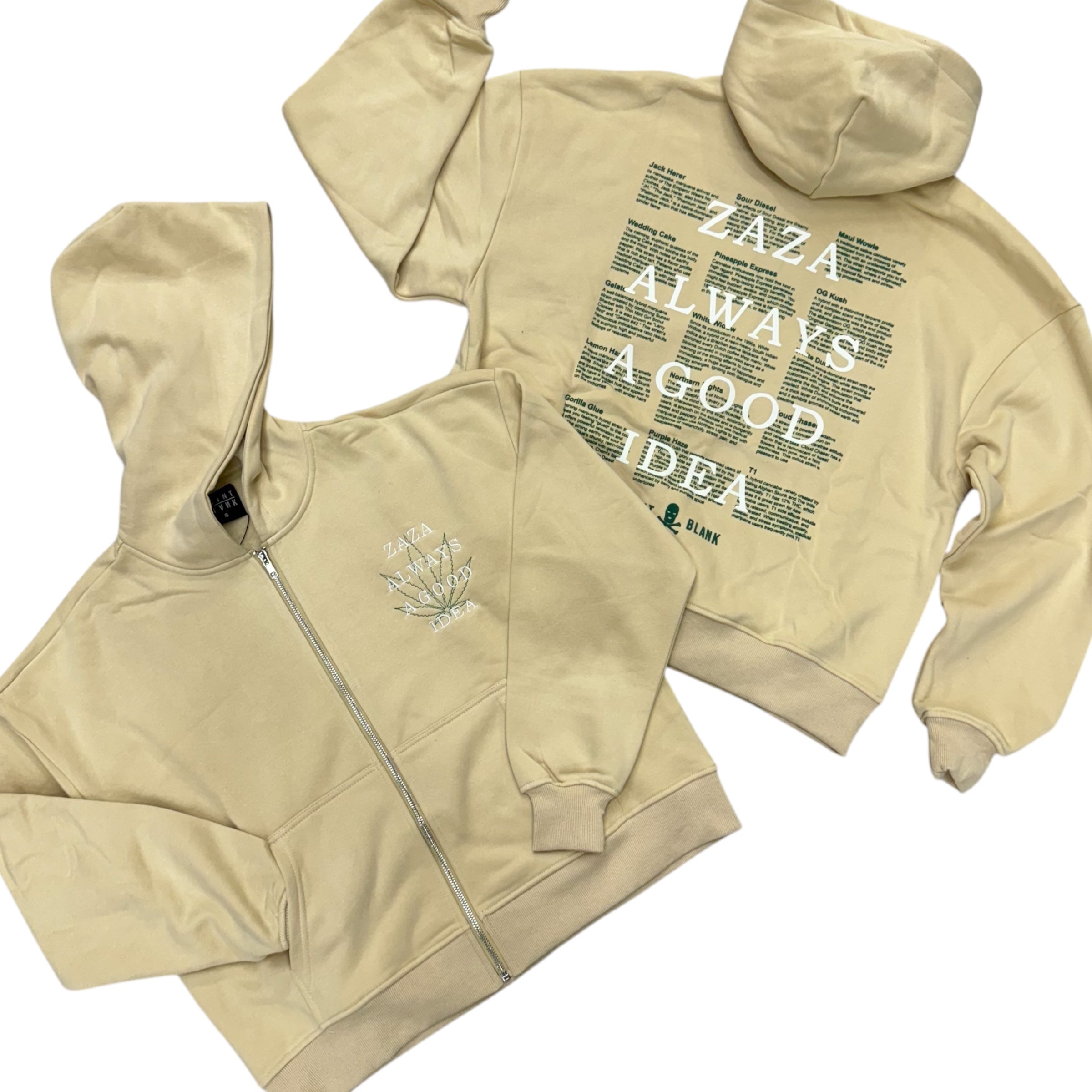 Point Blank Zaza “crop” Hoodie Beige