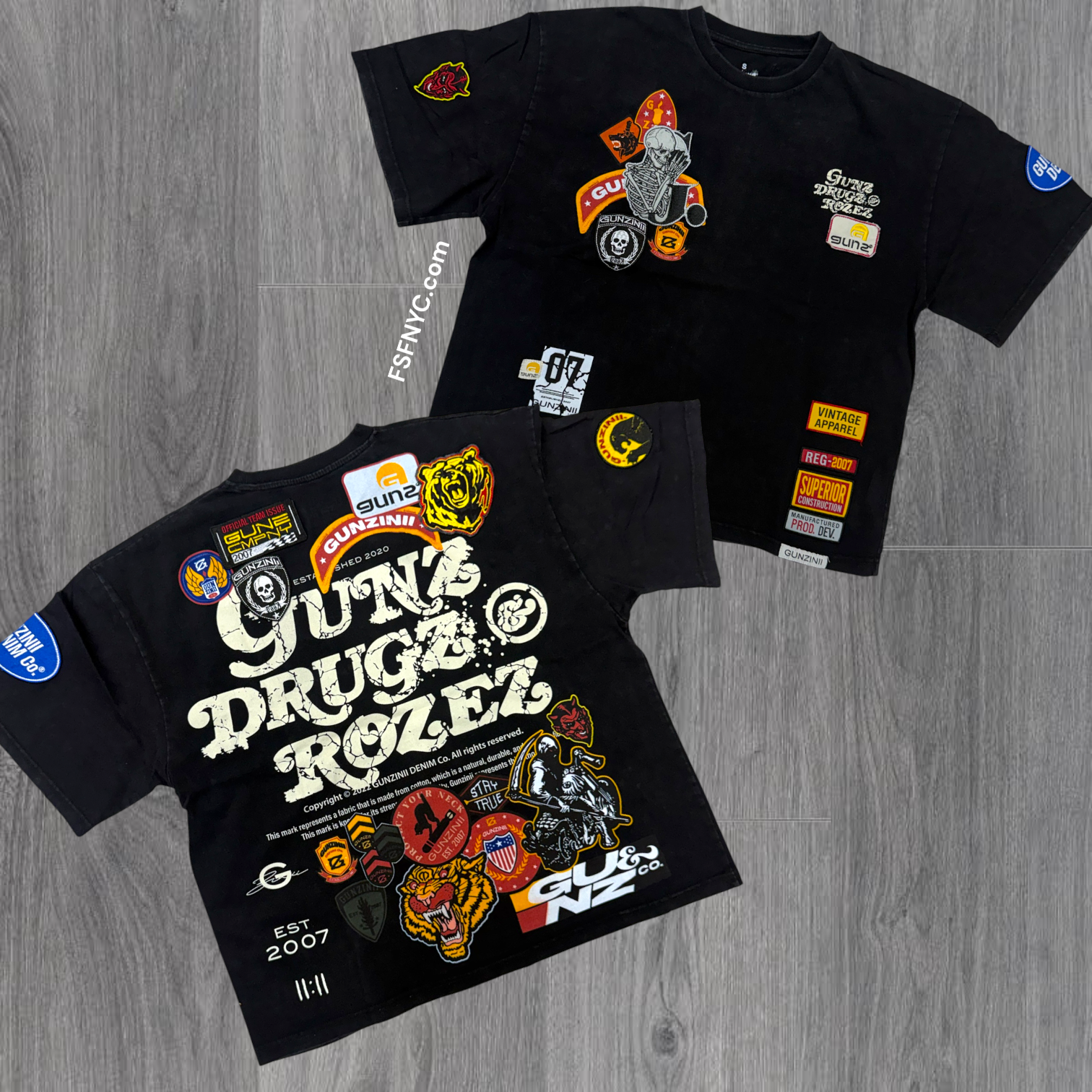 Gunzinii - T-shirt - Black - 1011