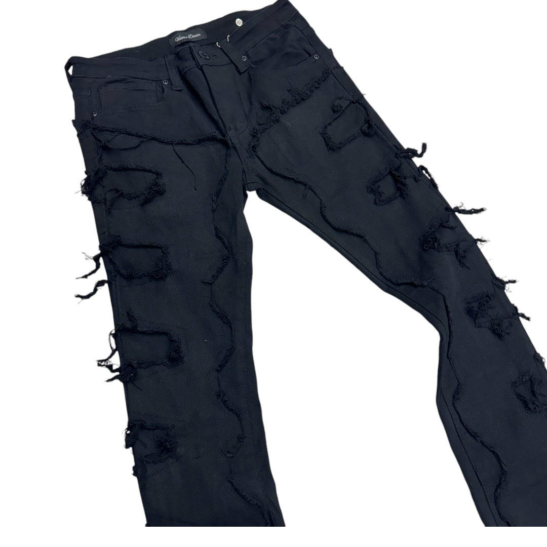 Vicious stacked Panels Denim jet Black VC726