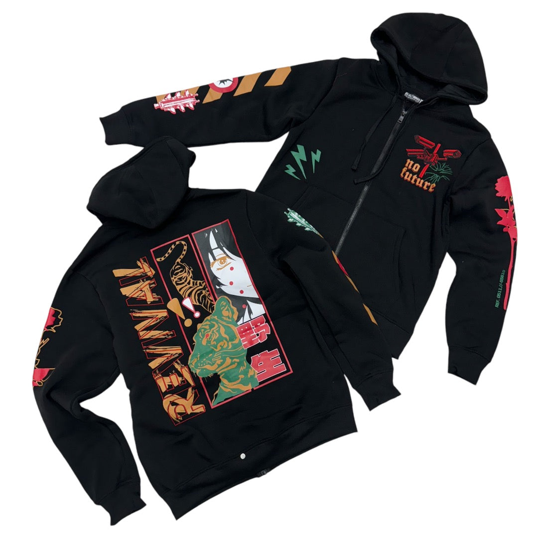 Revival Zip Hoodie Black 352