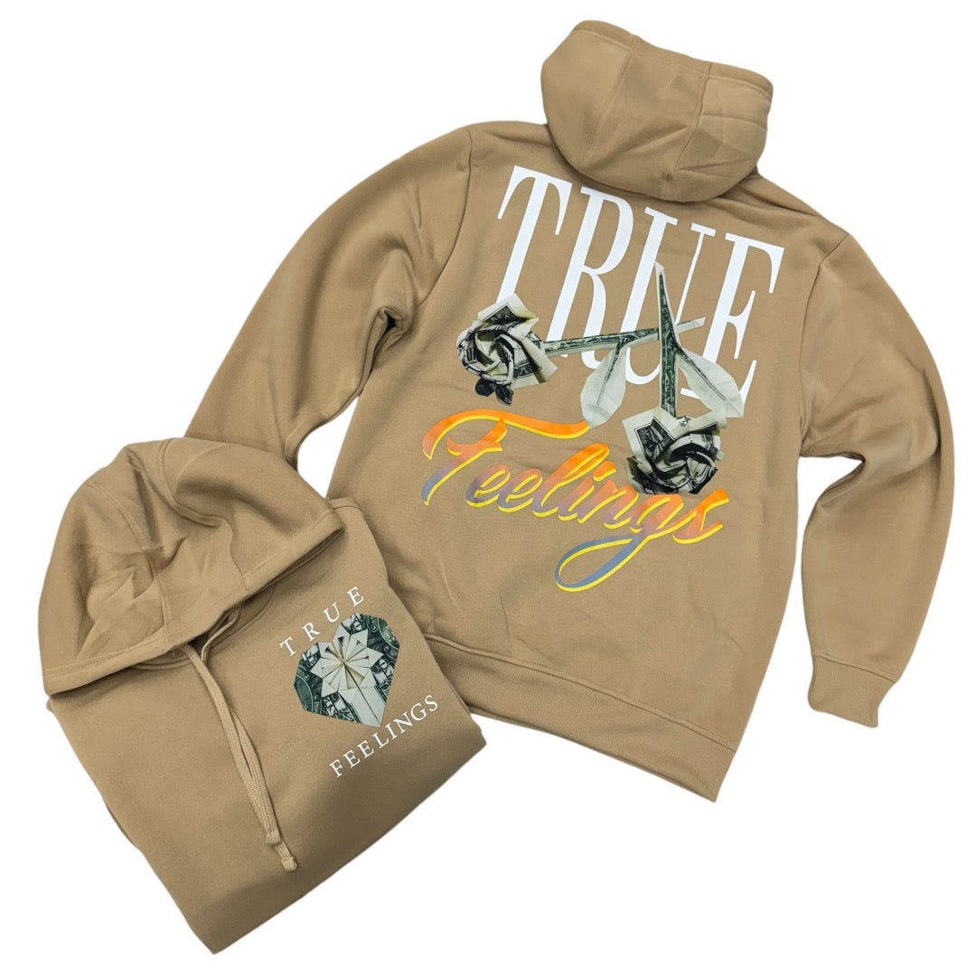 True Feelings Hoodie Beige 333