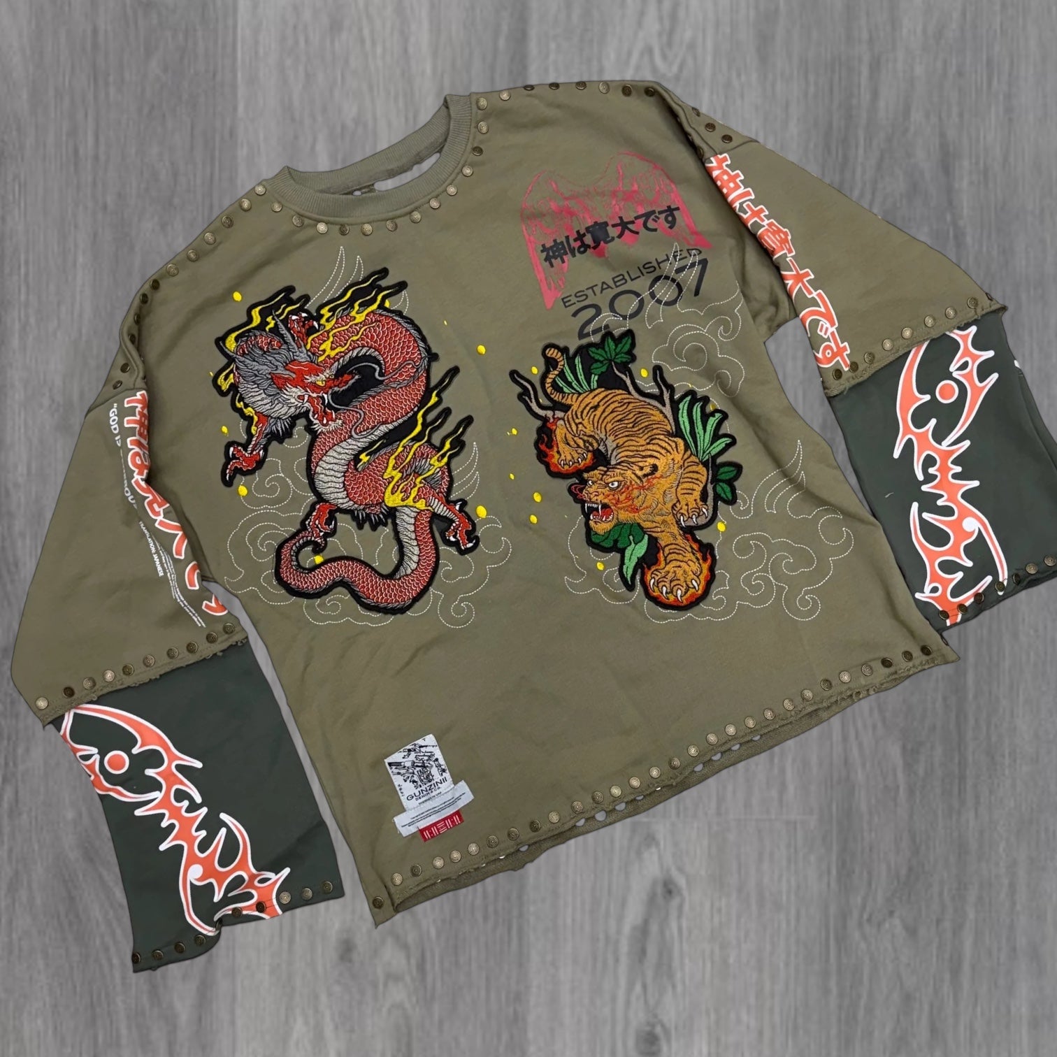 Gunzini - Lunar Crew Top - Army - Gz853