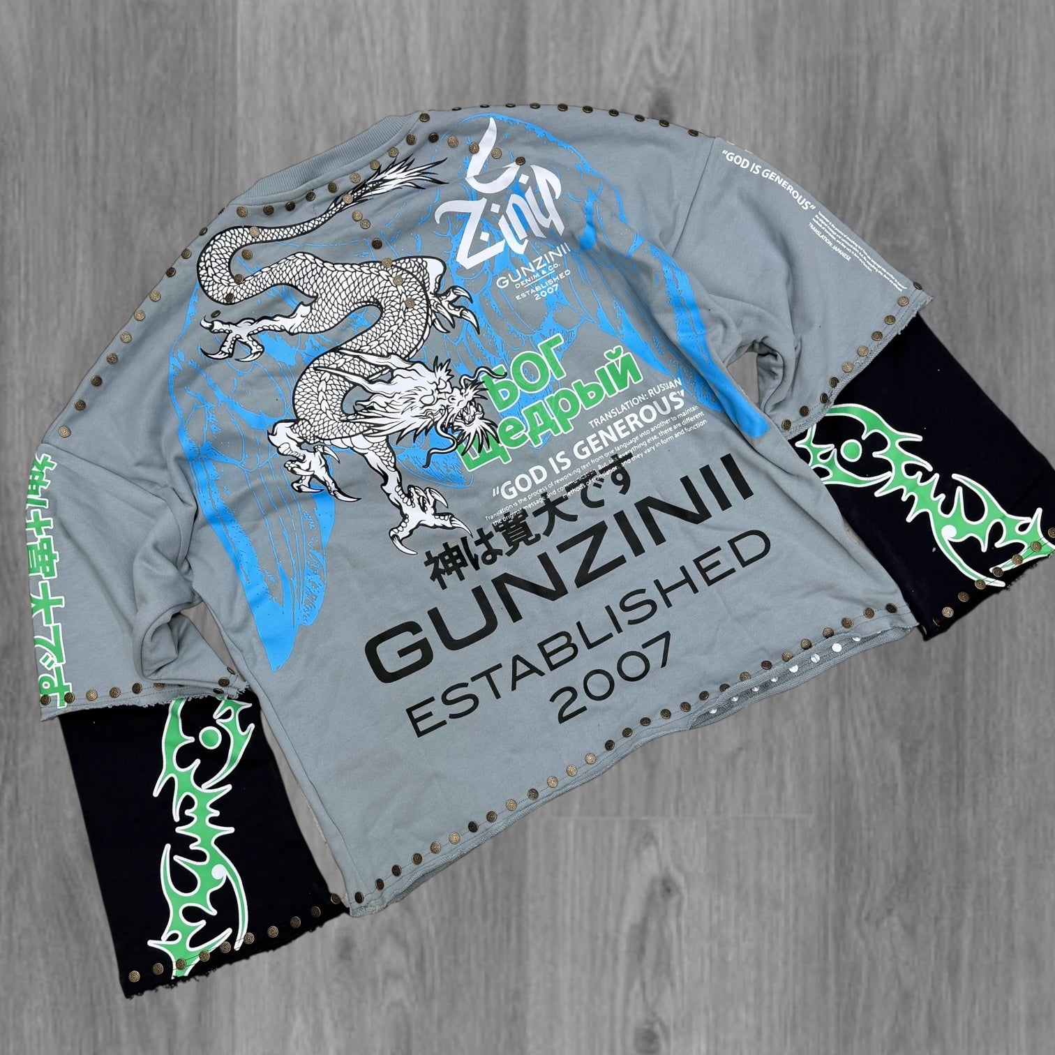 Gunzini - Lunar Crew Top - Grey - Gz853