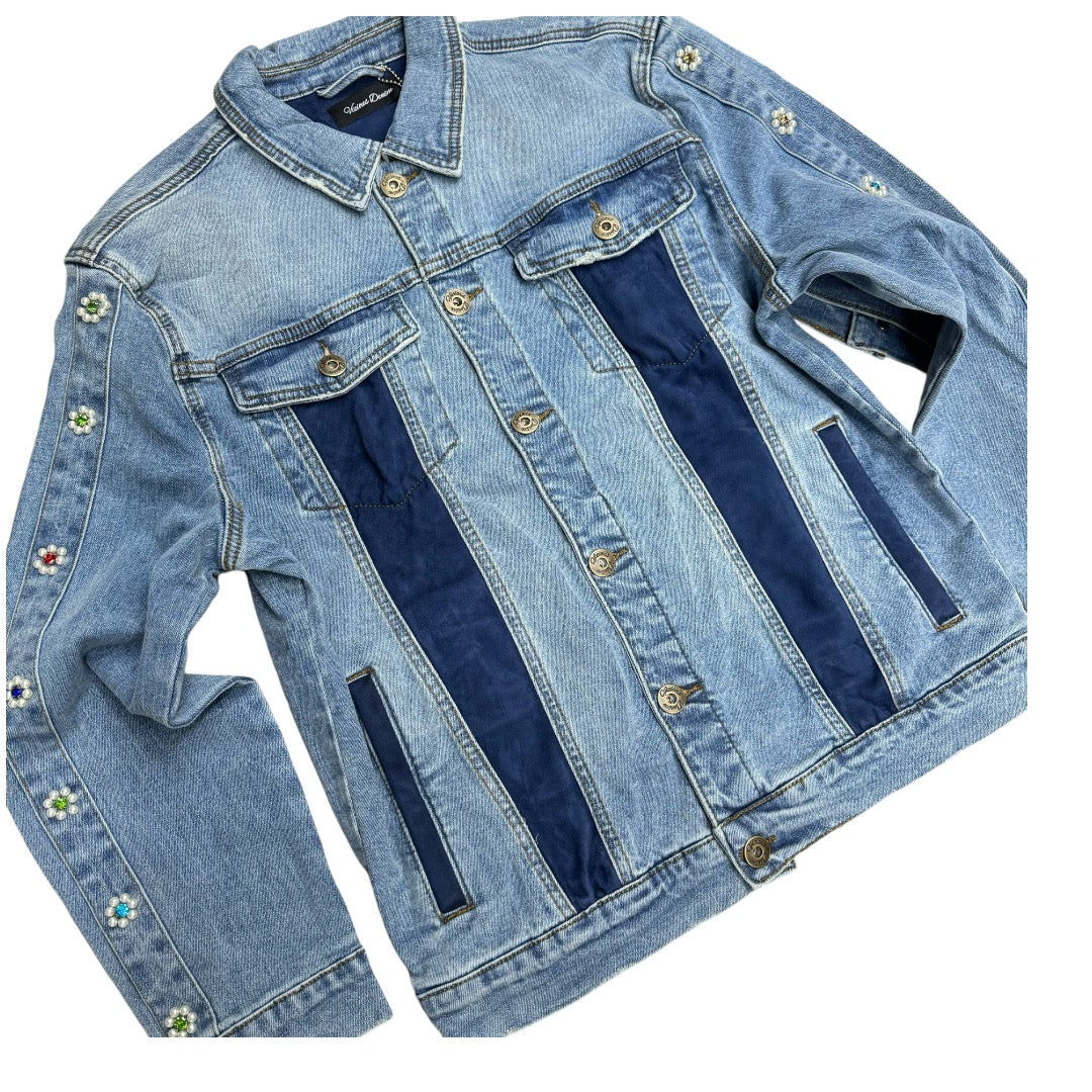 Vicious Crystals Denim Jacket Blue VC811