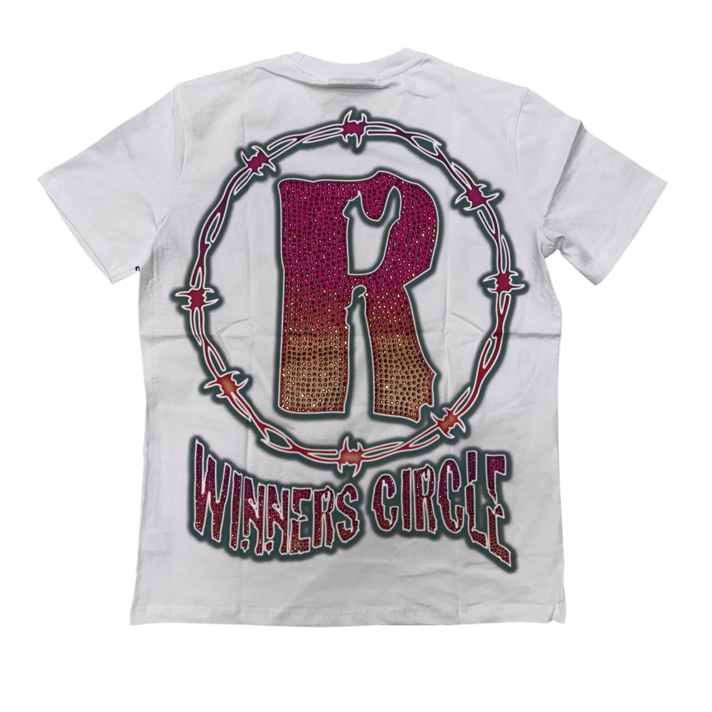 RadBoyz Rhinestone Winners Circle Premium T-Shirt White 104