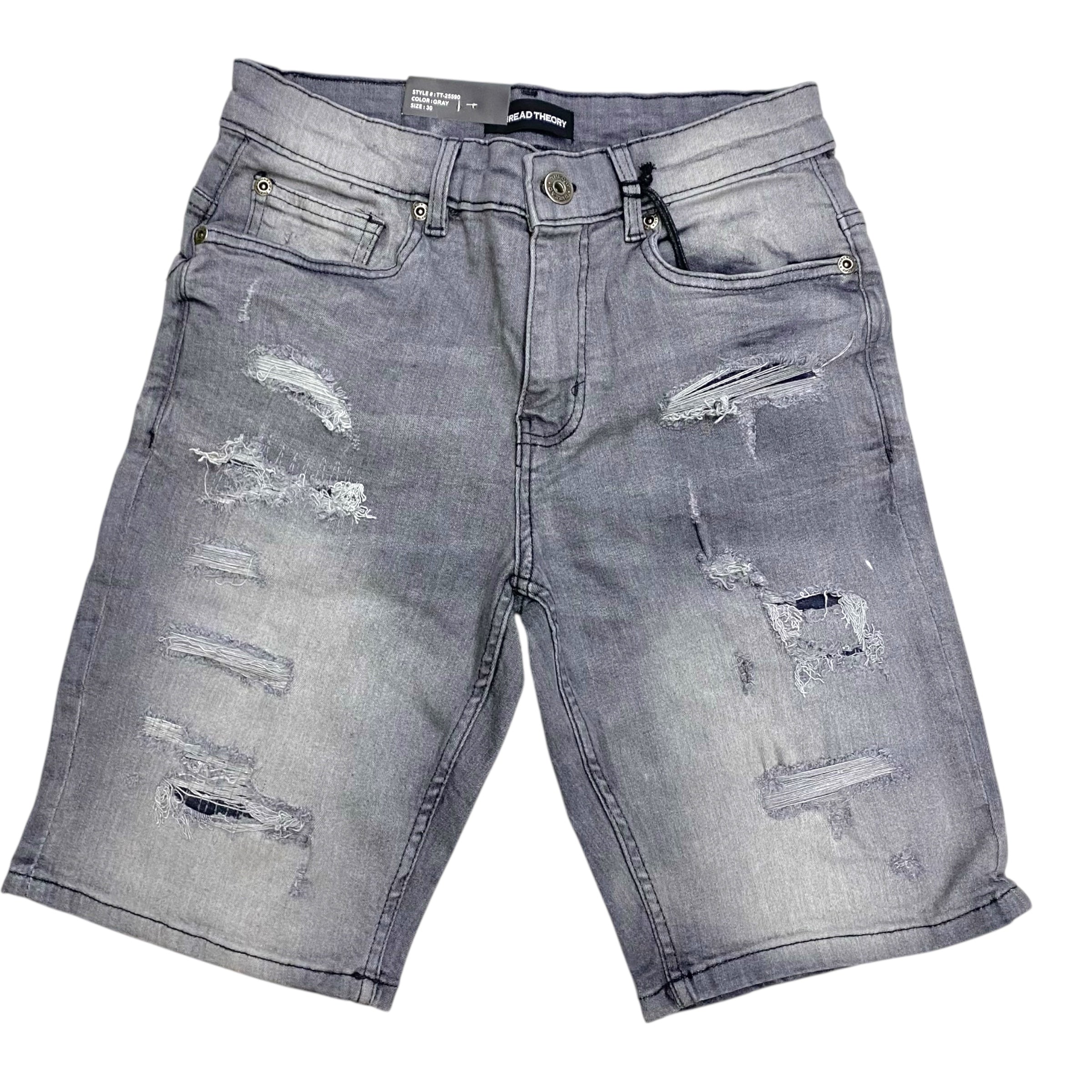 MS Distress Denim shorts Grey TT 25590