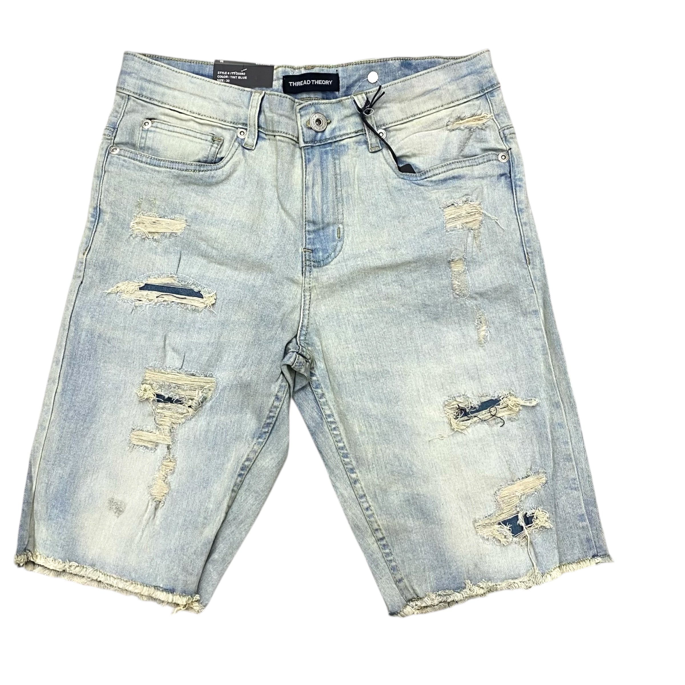 MS Distress Denim shorts Tint Blue TT 25592