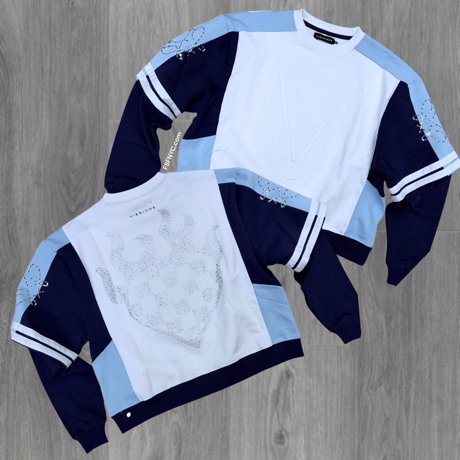 VR - Panel Crew Sweatshirt - BLue - 1806