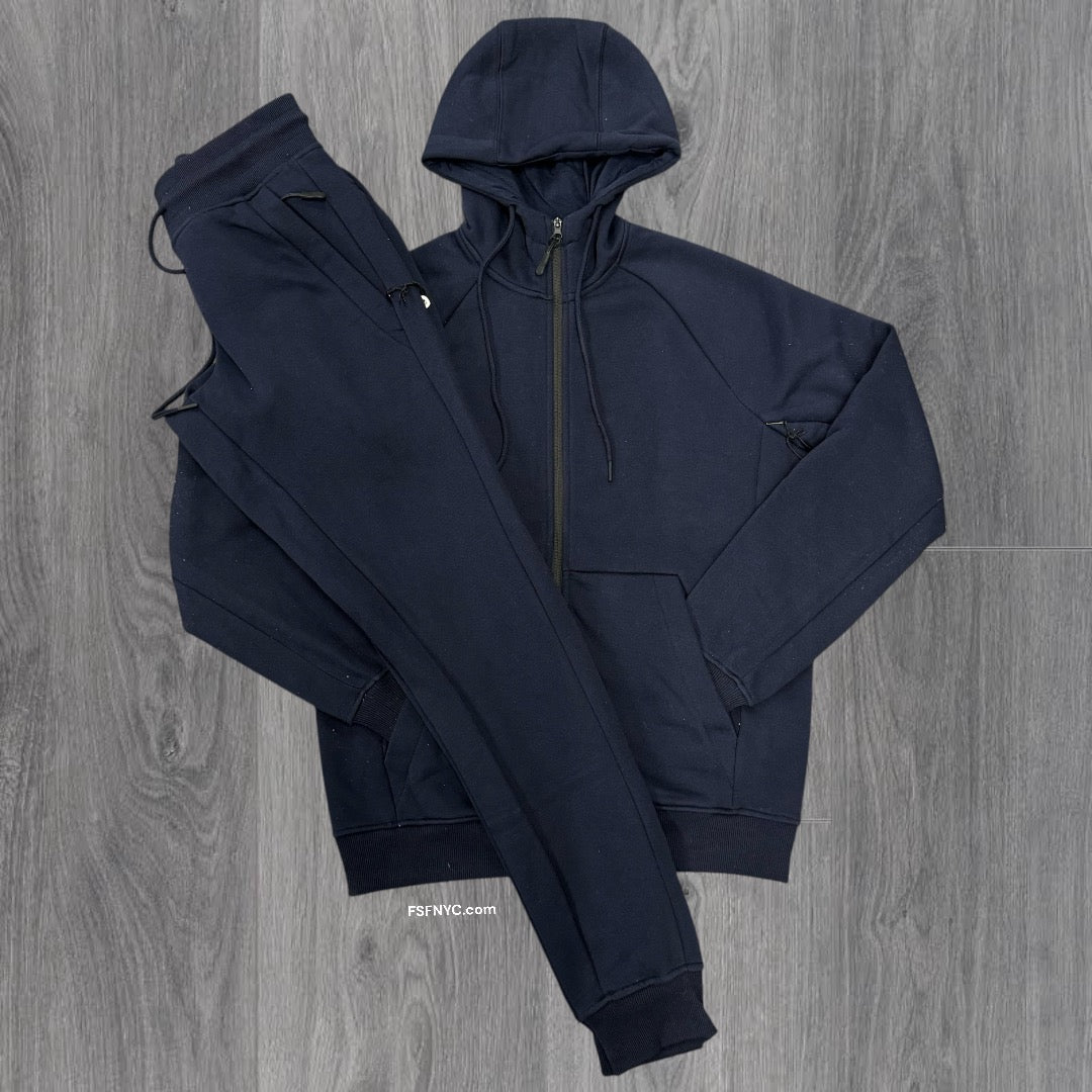 Narr Classic UpTown Zip Up Sweat Suit Navy 1080