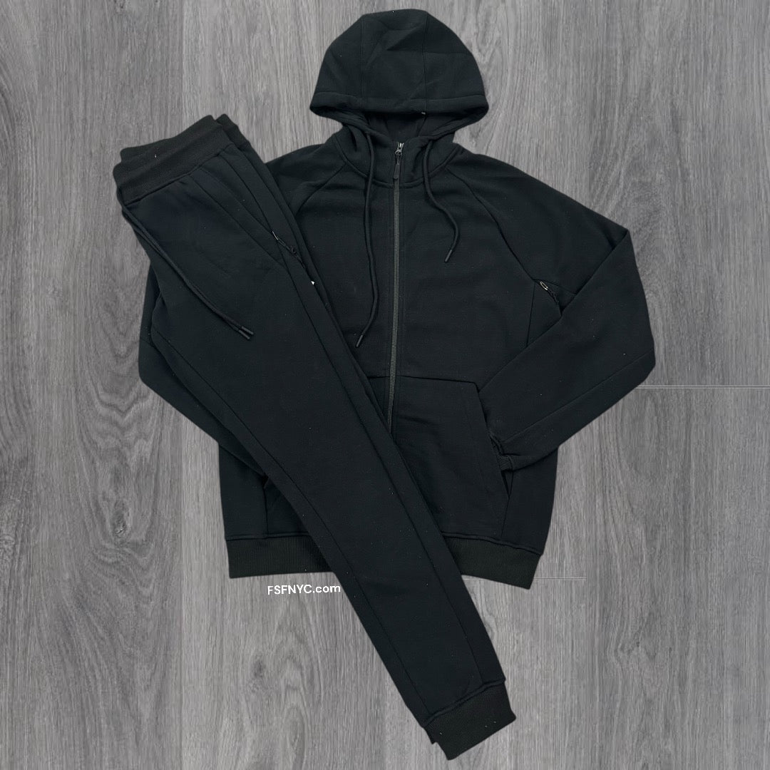 Narr Classic UpTown Zip Up Sweat Suit Black 1080