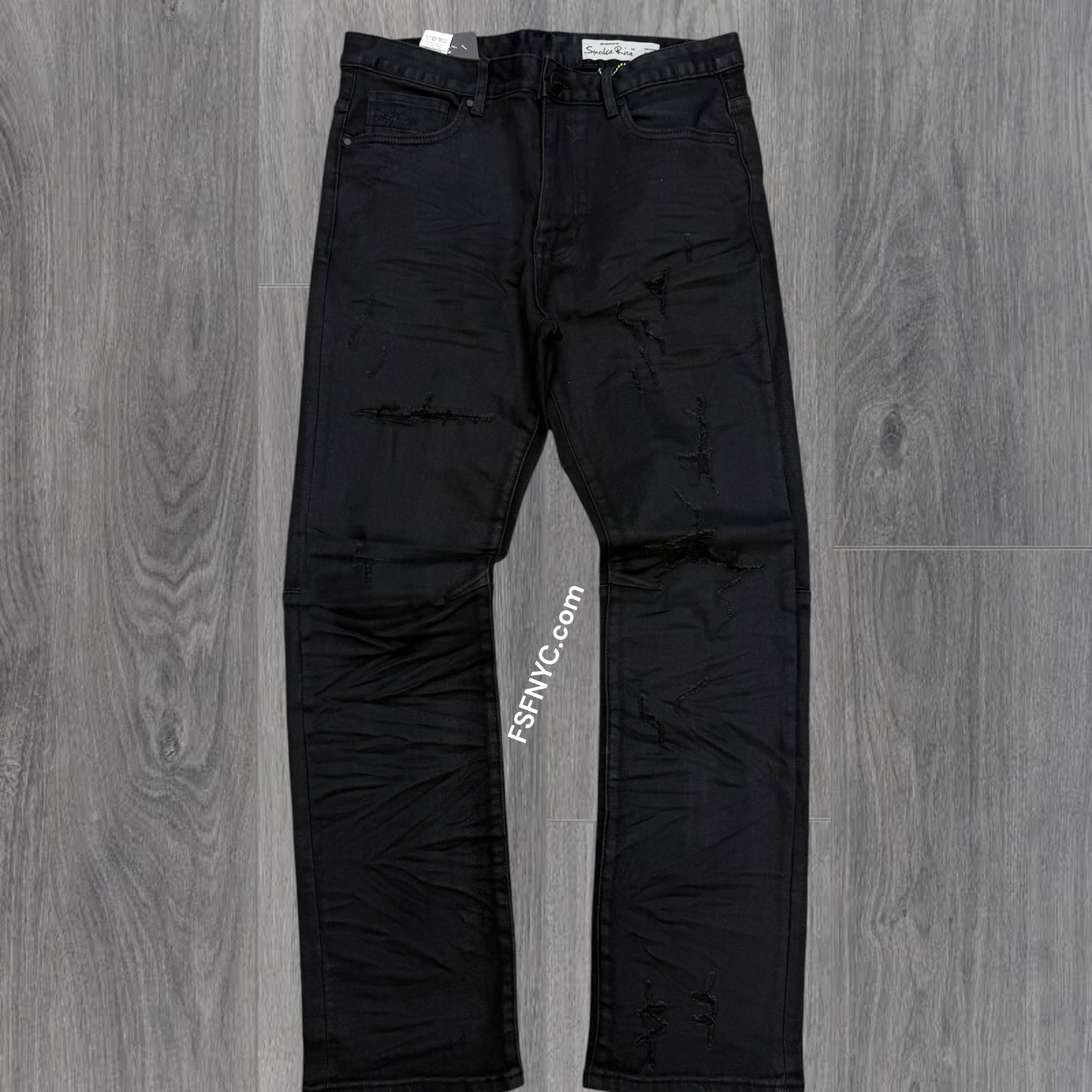 Rise - Distress Denim - Glow Black 25508