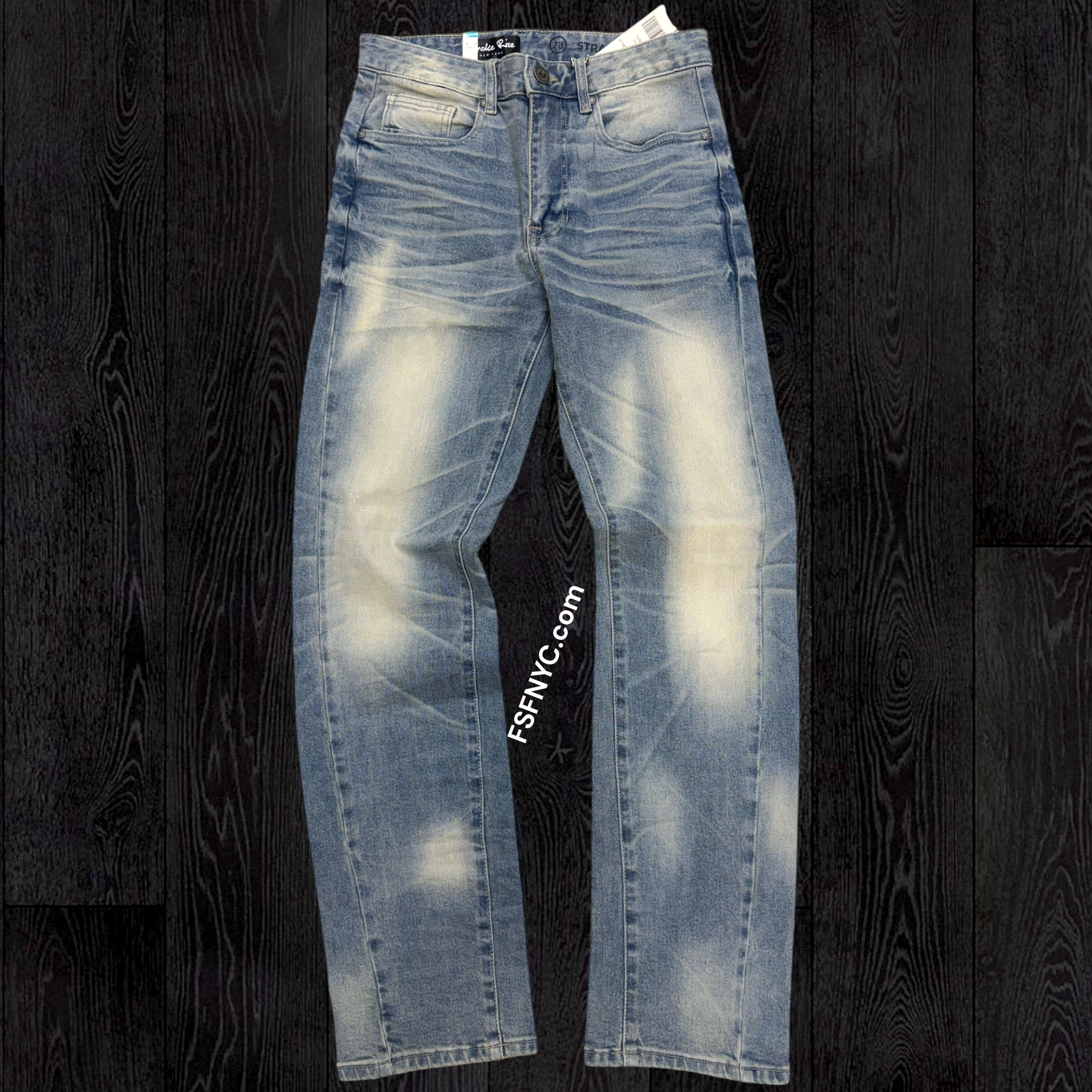 Rise - plain Faded Fit Denim - Marco Blue F233