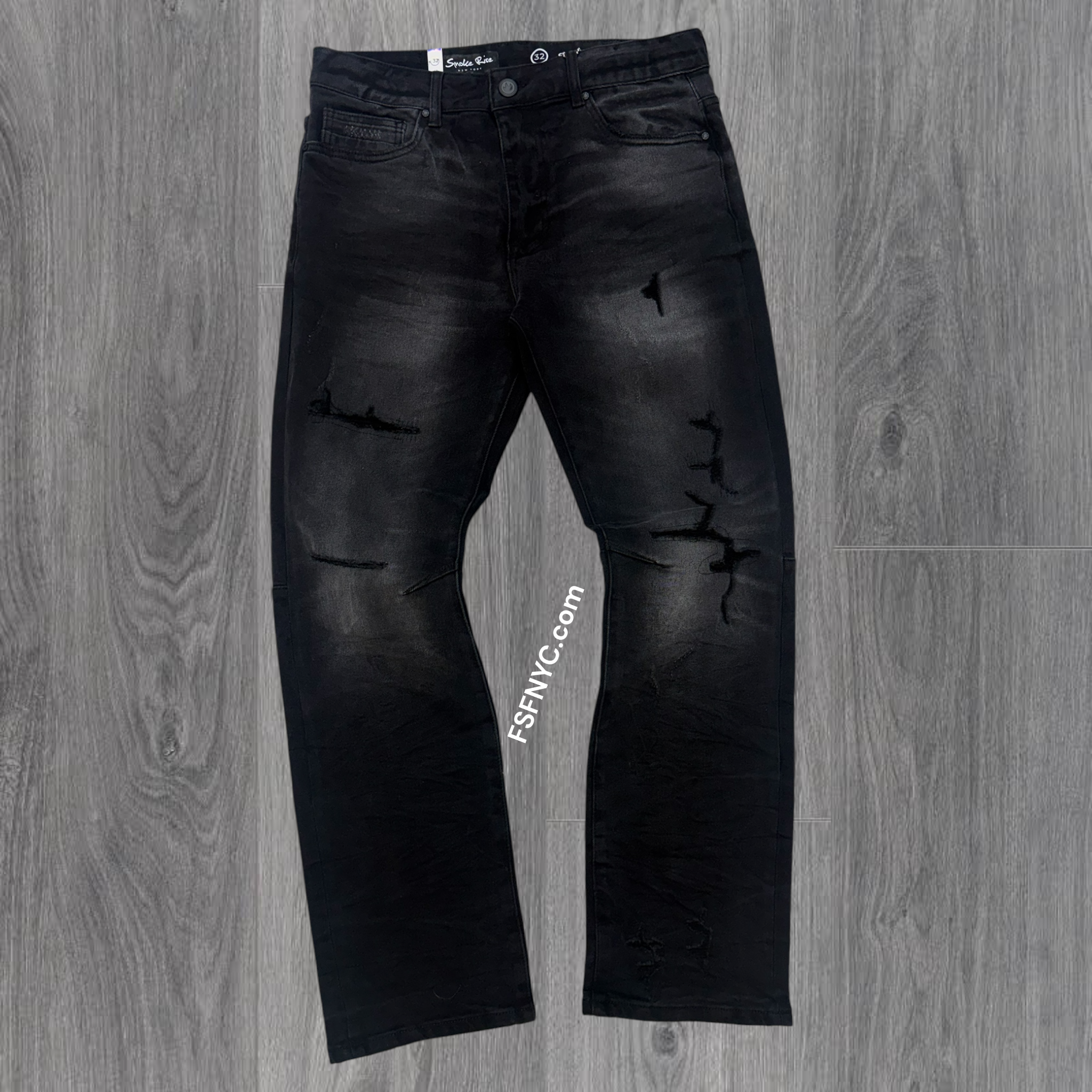 Rise - wisker effect Denim - Tetra BK - 25508