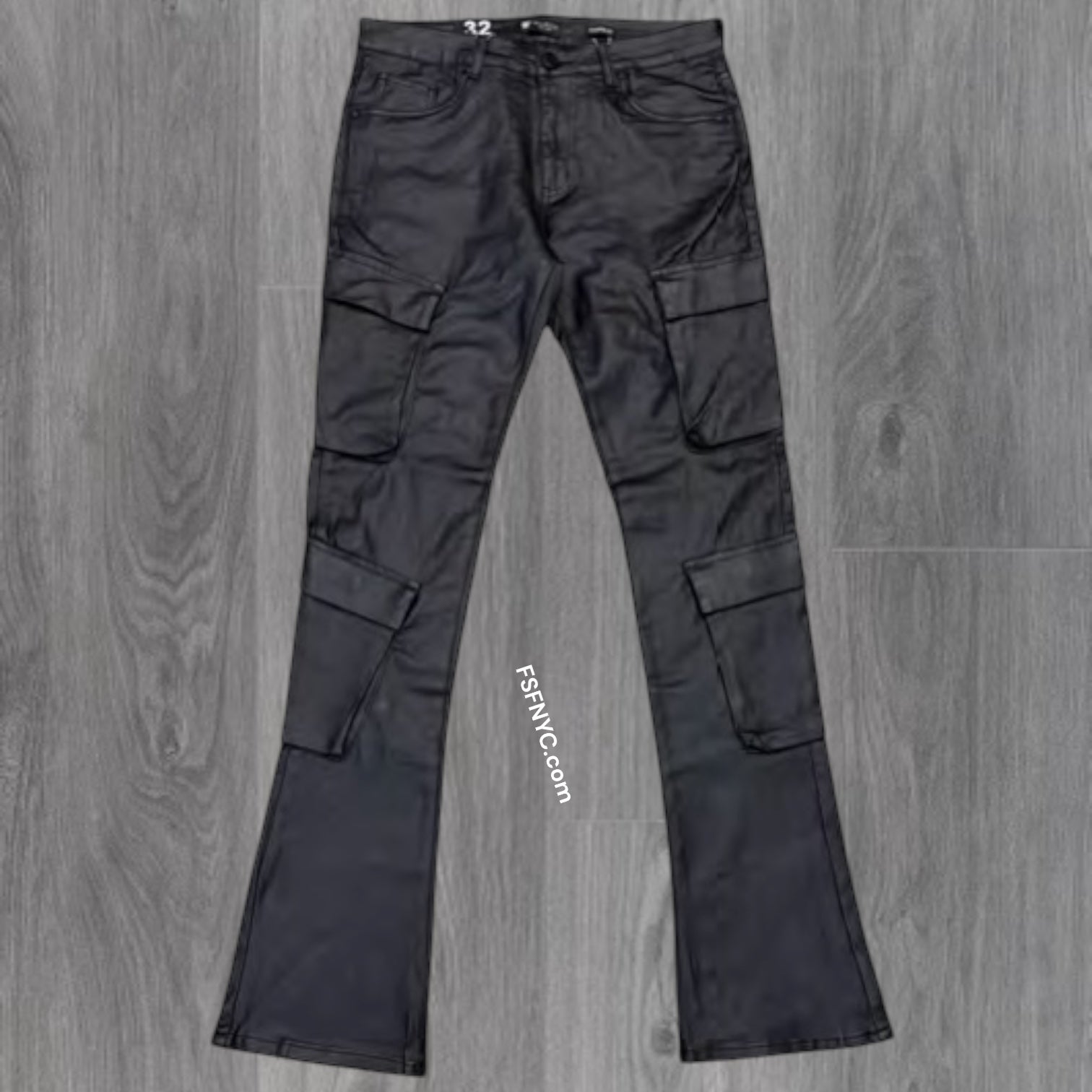 W - Stacked Waxed Cargo - Black - M8393T