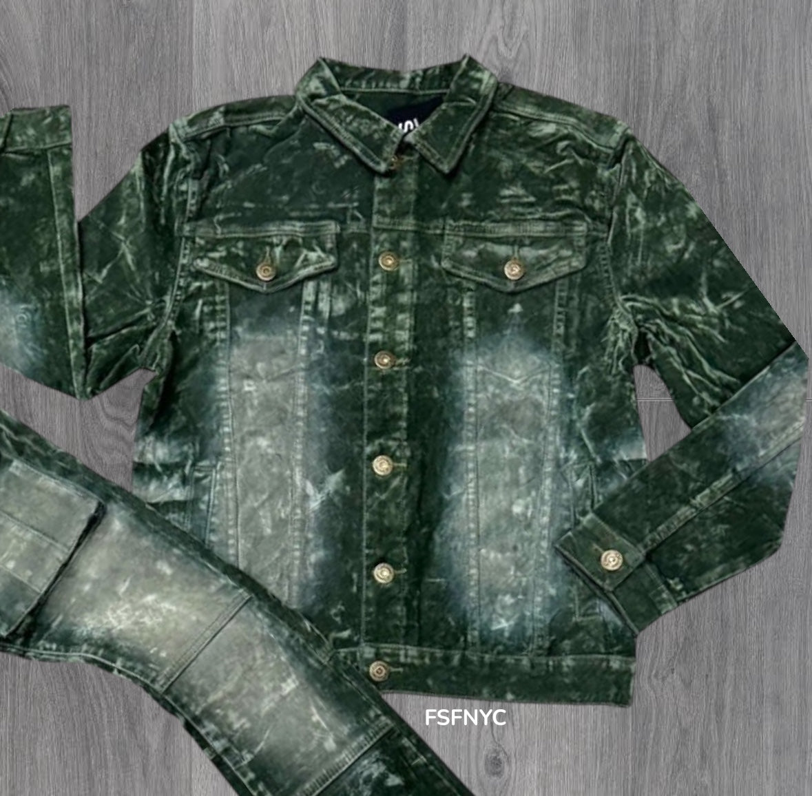 Vicious - OLIVE SUEDE JACKET - VC552