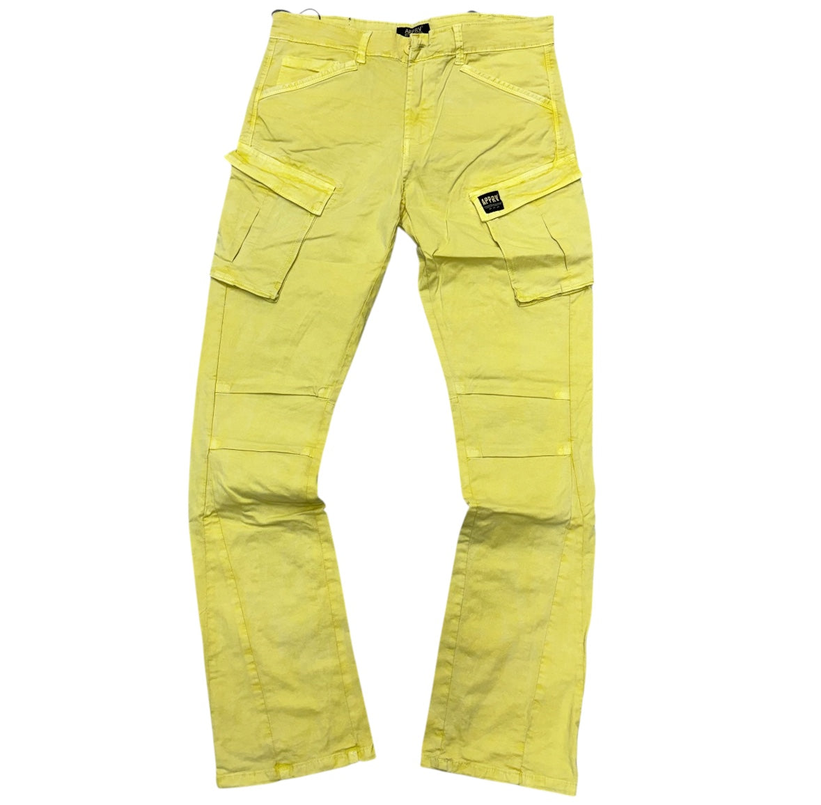APPRV - Flare Cargo Pants - Pale yellow